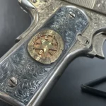 Engraved U.S. Colt 1911 Attributed to Famed Texas Ranger Captain Grip