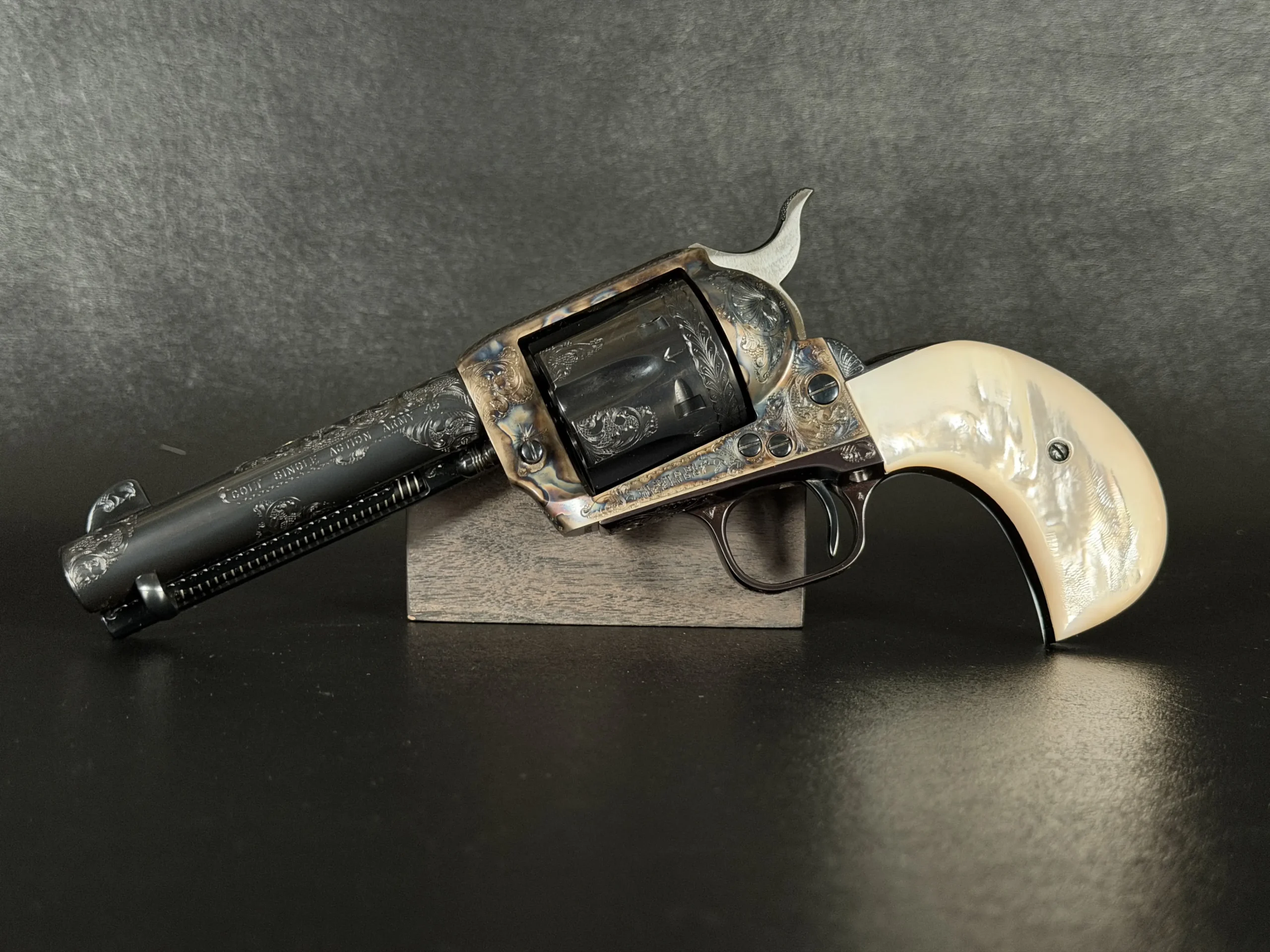 Factory Engraved 3rd Gen Colt Single Action Army Revolver
