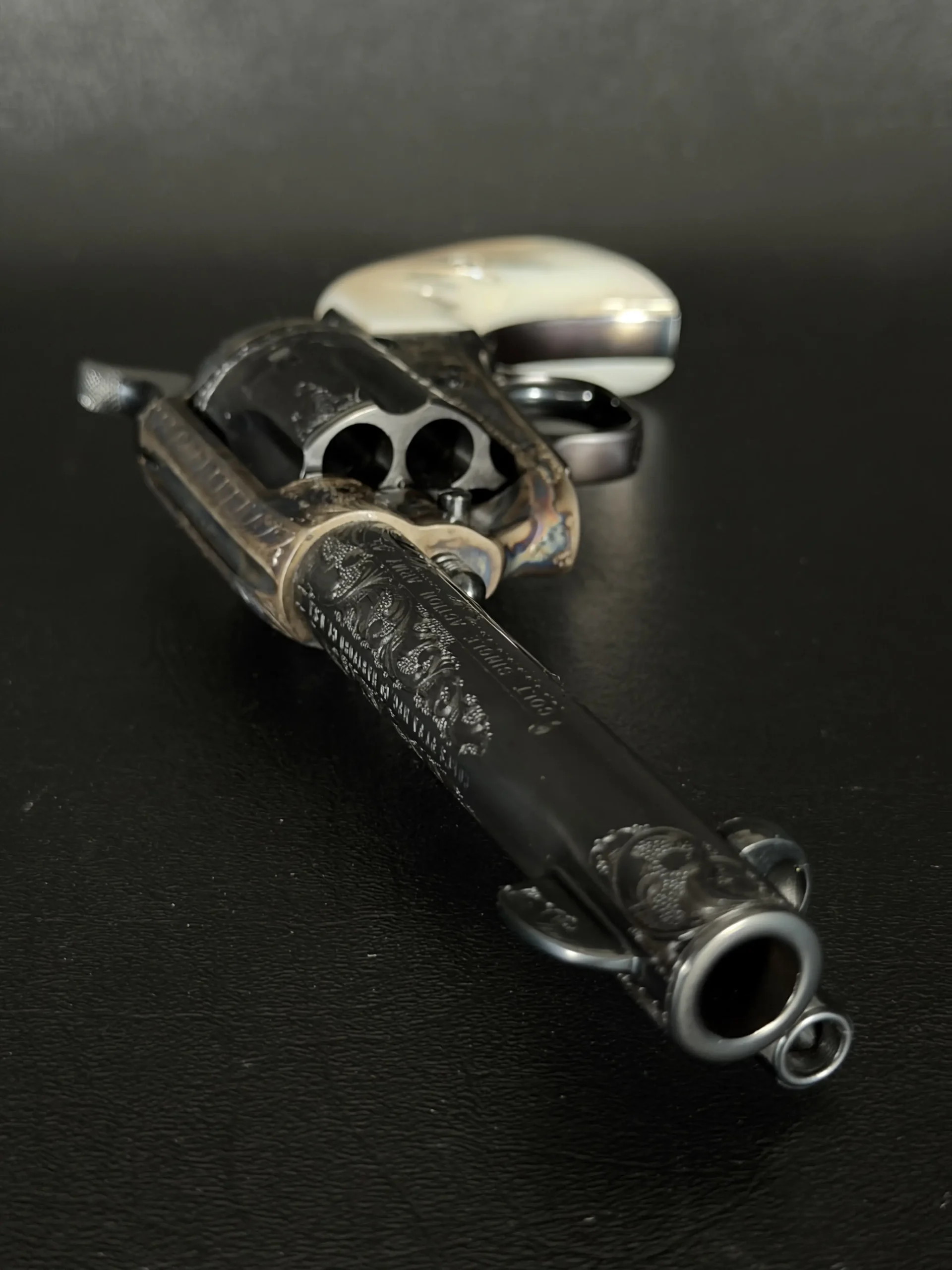 Factory Engraved 3rd Gen Colt Single Action Army Revolver Case Hardened