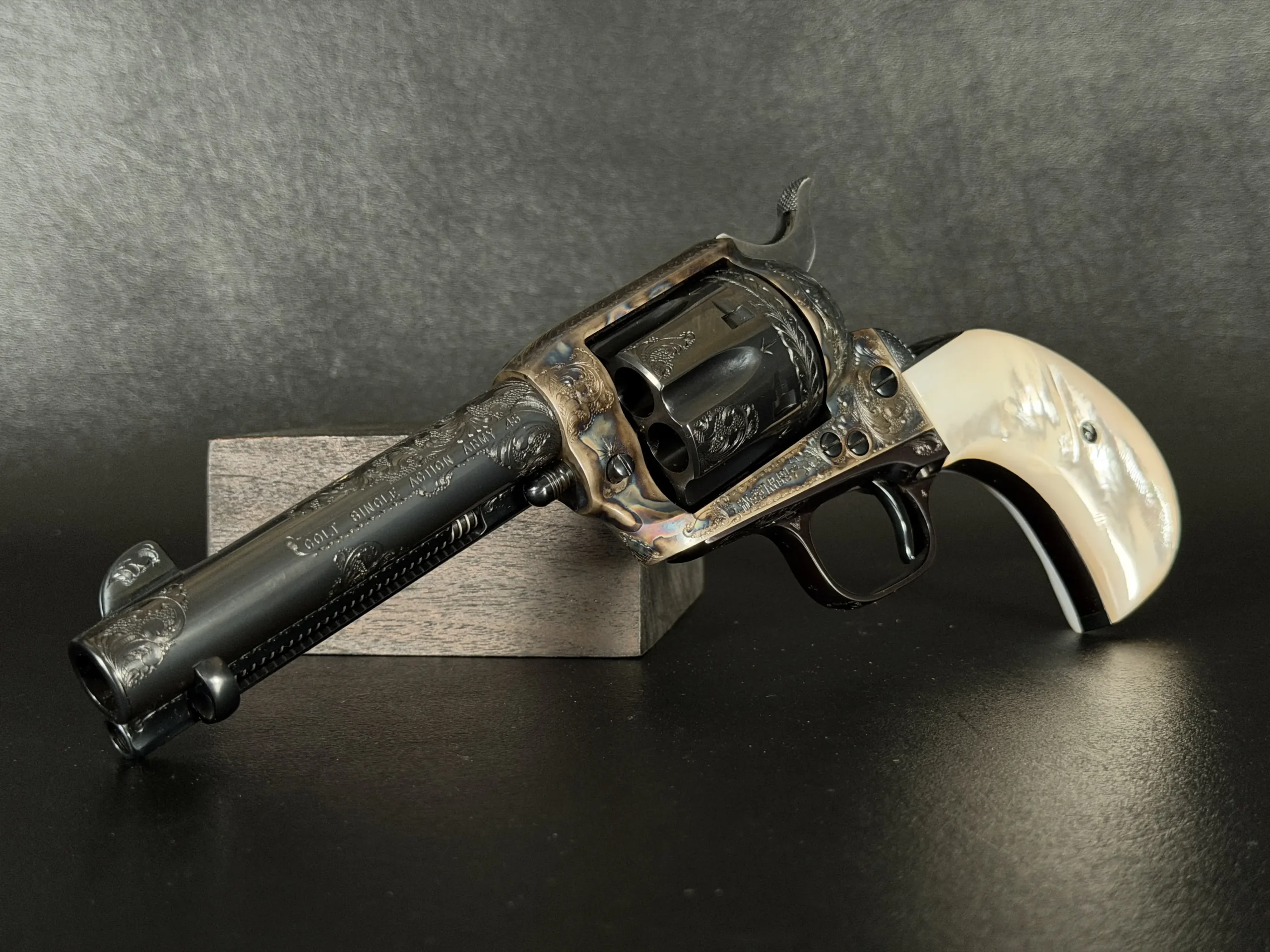 Factory Engraved 3rd Gen Colt Single Action Army Revolver Details
