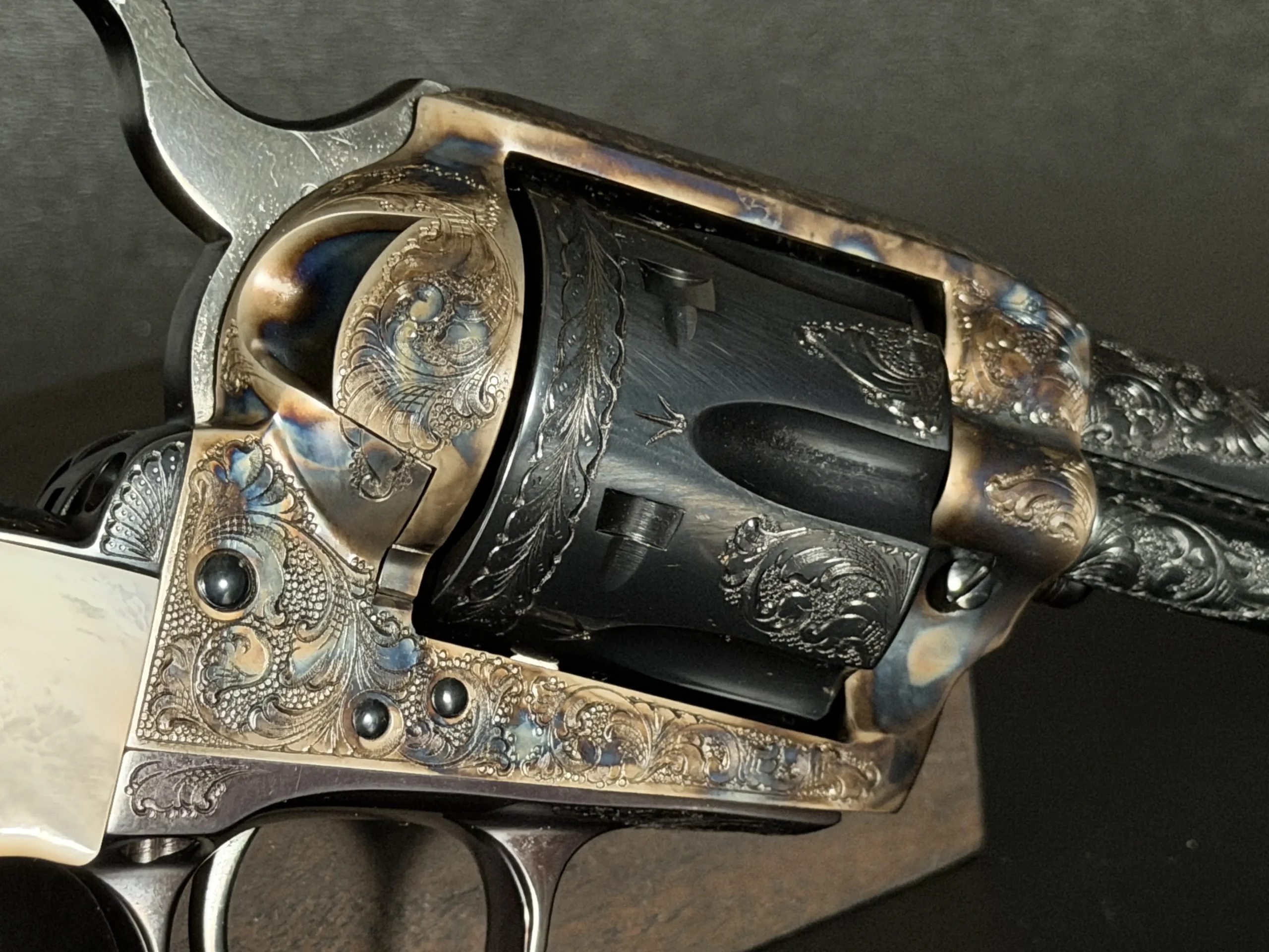 Factory Engraved 3rd Gen Colt Single Action Army Revolver Display Ready