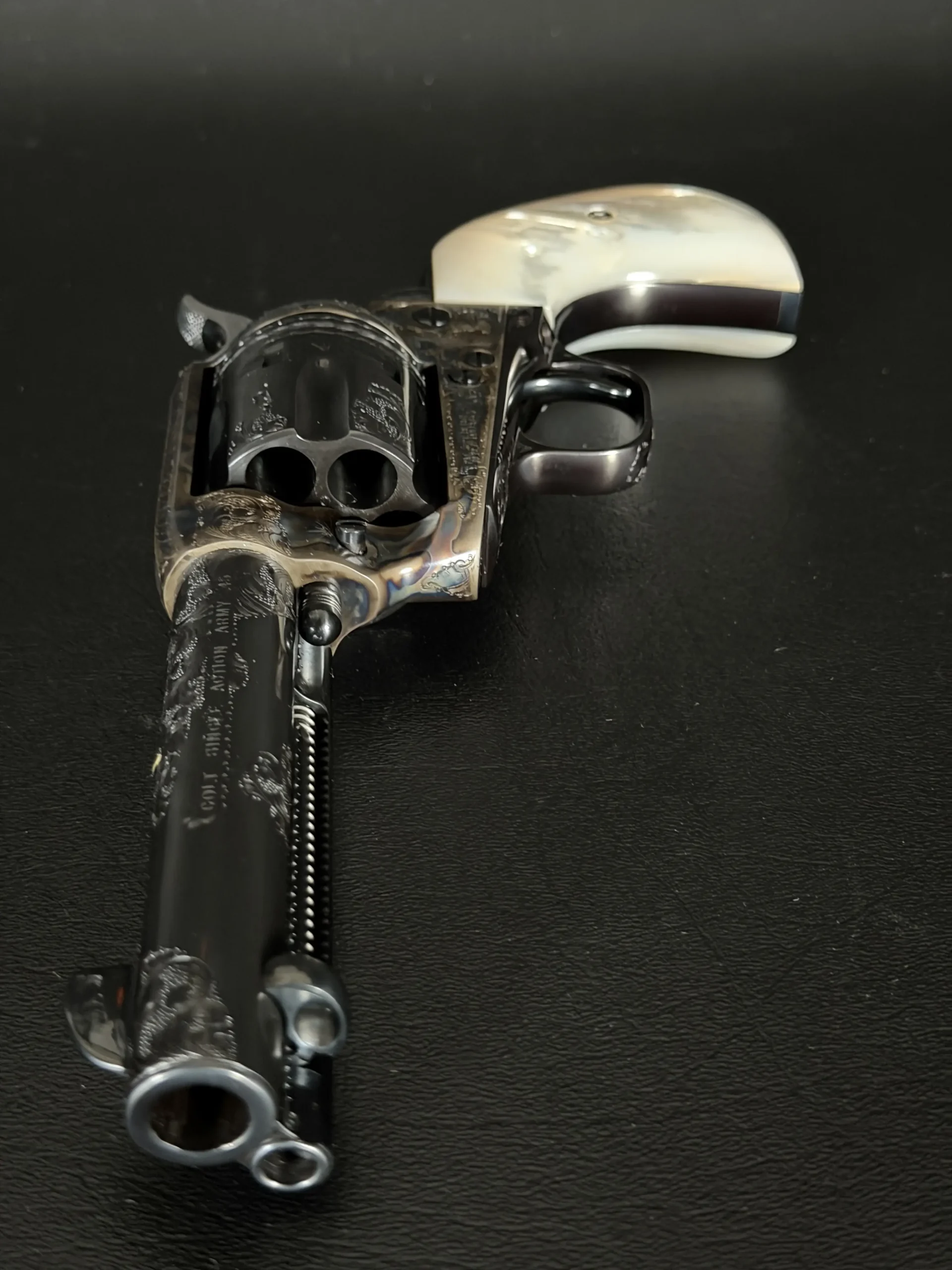 Factory Engraved 3rd Gen Colt Single Action Army Revolver Engraved Cylinder