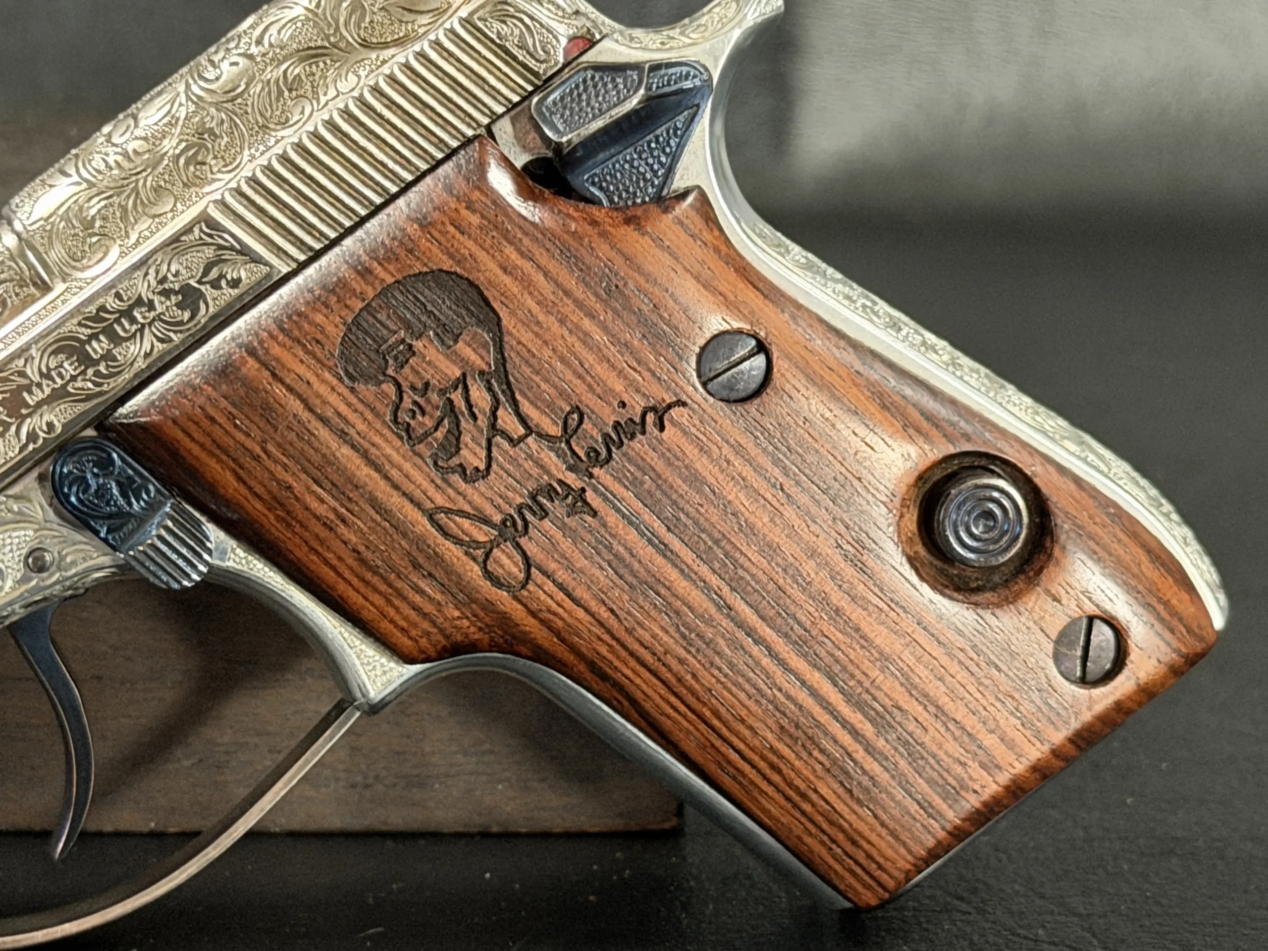 Jerry Lewis signed Beretta 21A grips
