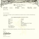 Texas Ranger Colt Lightweight Commander Document SN-1340-LW