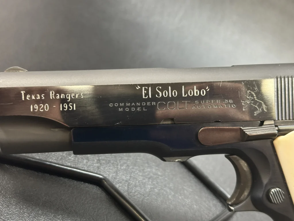 Texas Ranger Engraved Colt Lightweight Commander SN-1340