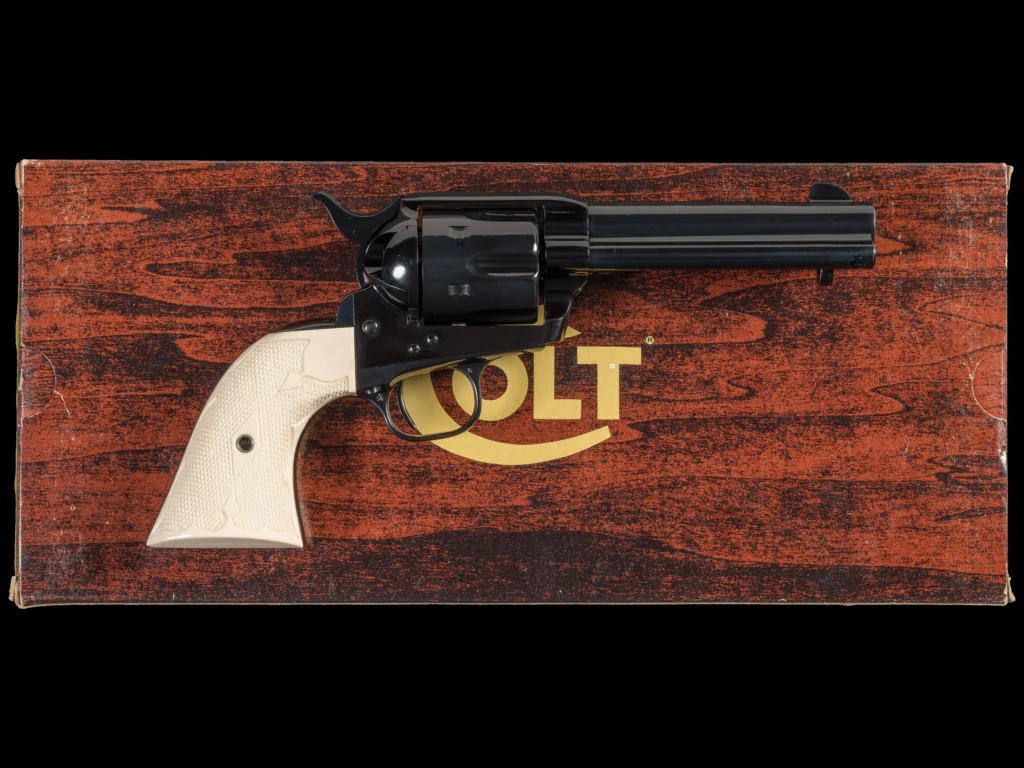 polished gold colt frontier six shooter single action