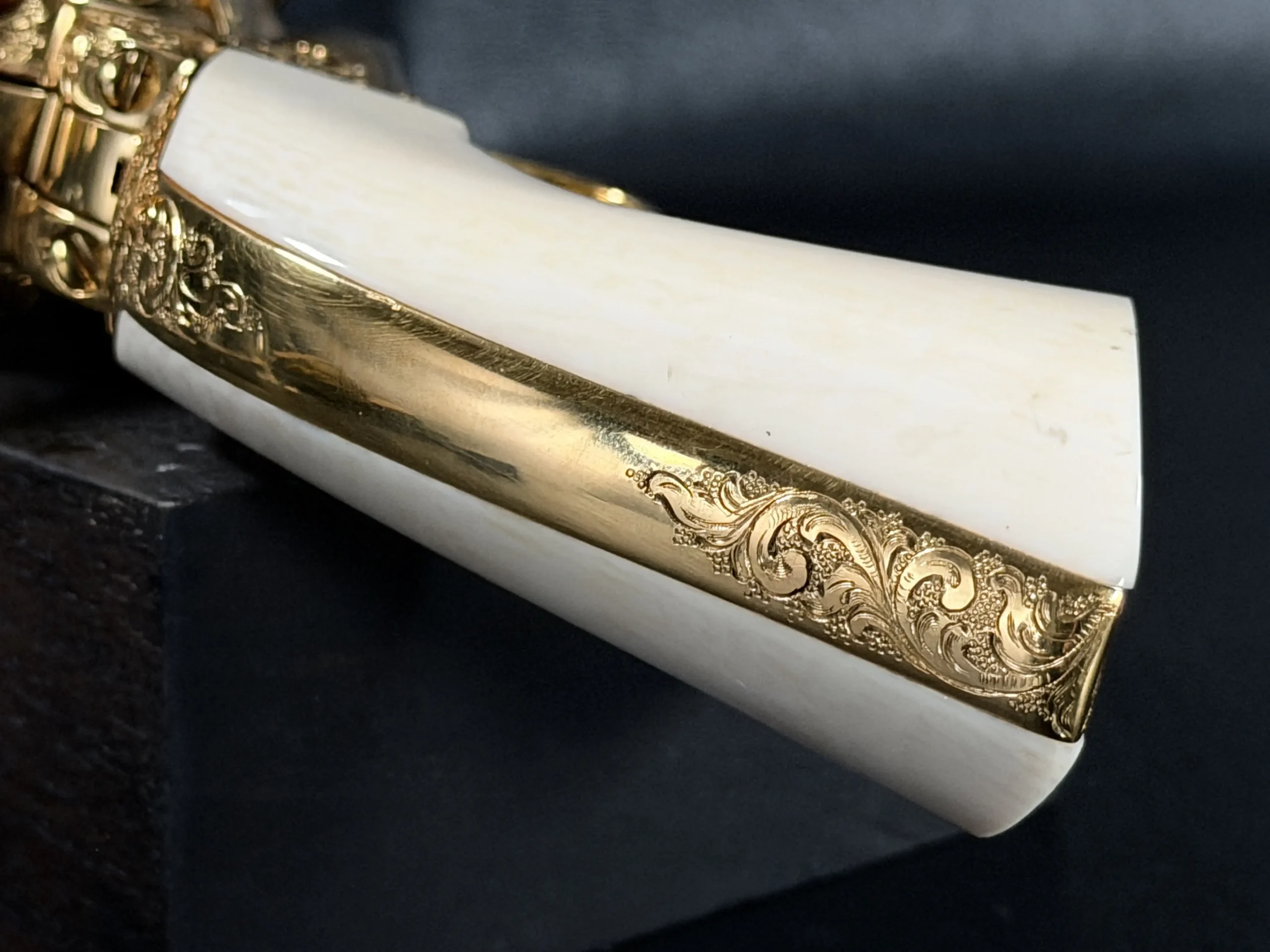 Colt 45 Peacemaker Factory Engraved Gold Finish