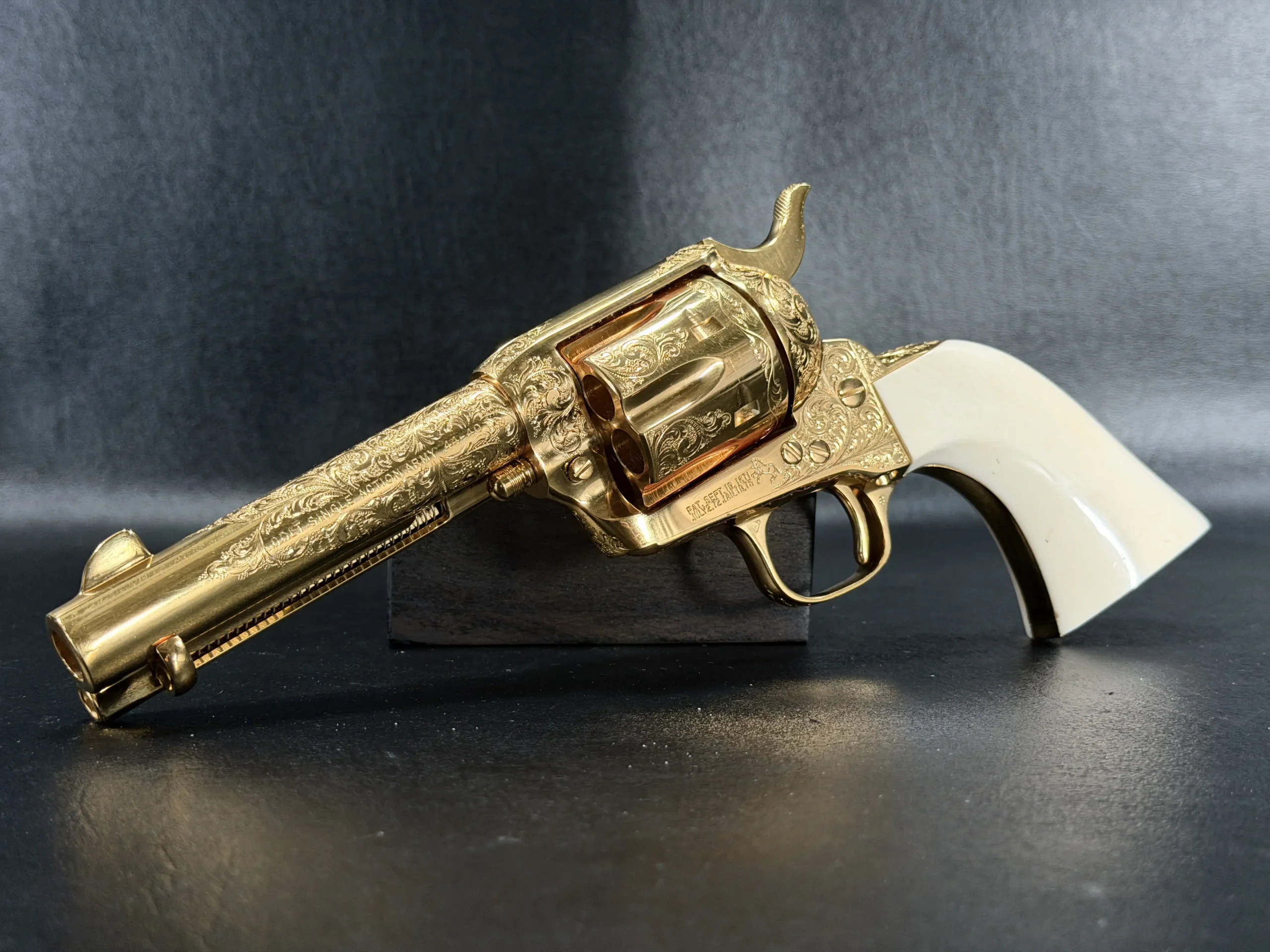 Colt Single Action Army Gold Plated Factory Engraved Revolver