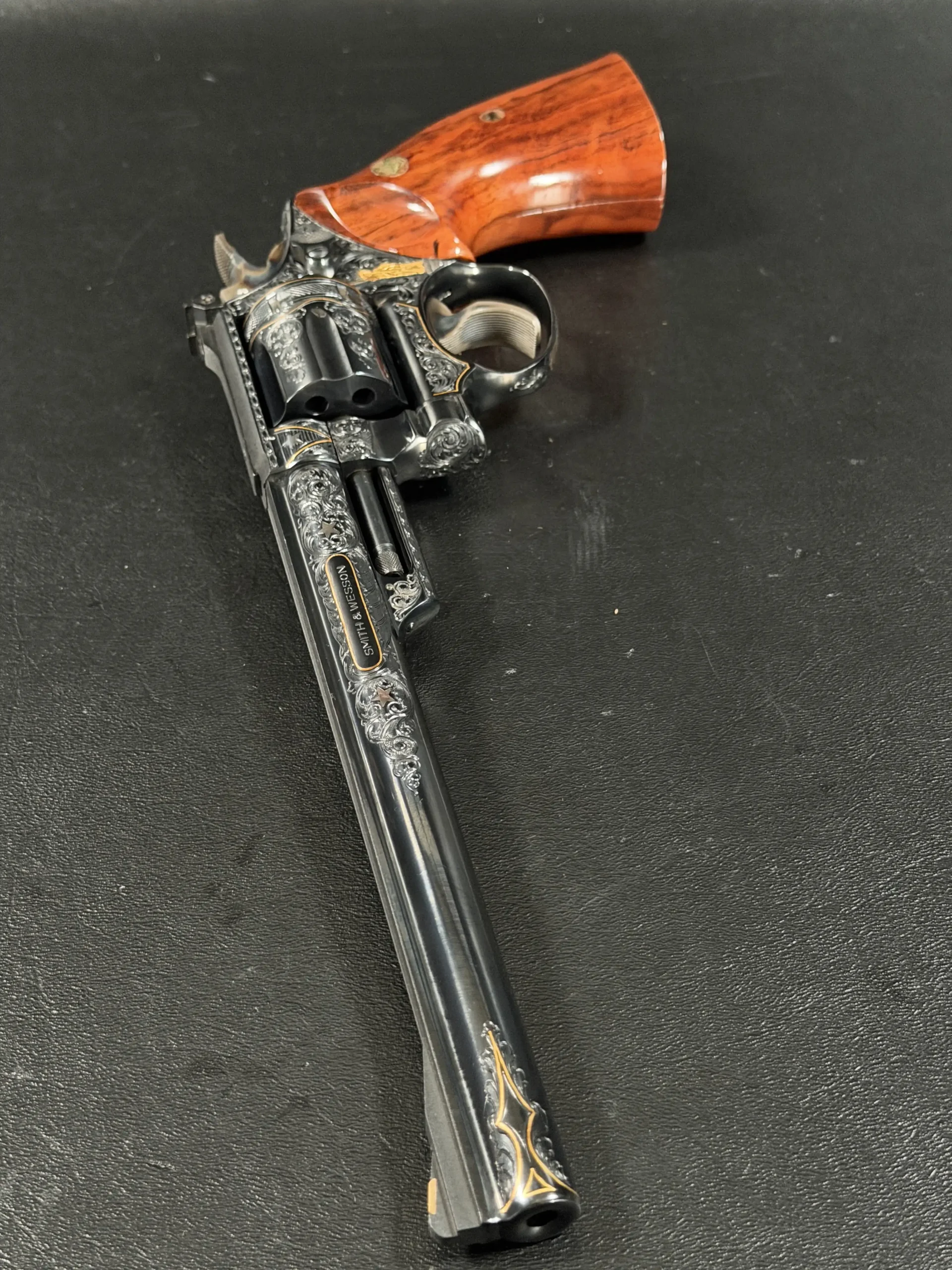 Russel J Smith Engraved S&W Model 53 Fine Scroll Engraving