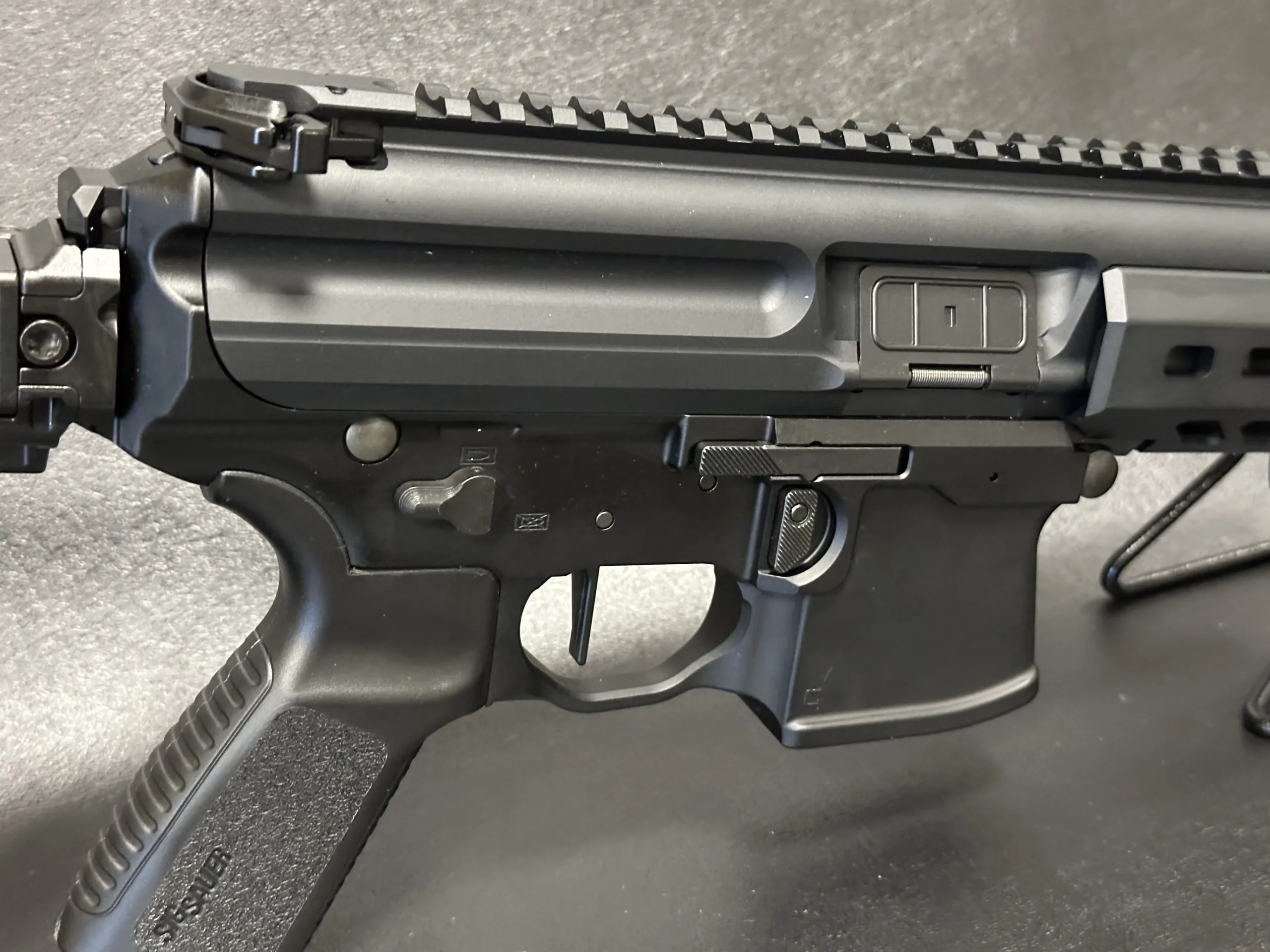 SIG MPX 9MM Pistol Folding Brace Extended