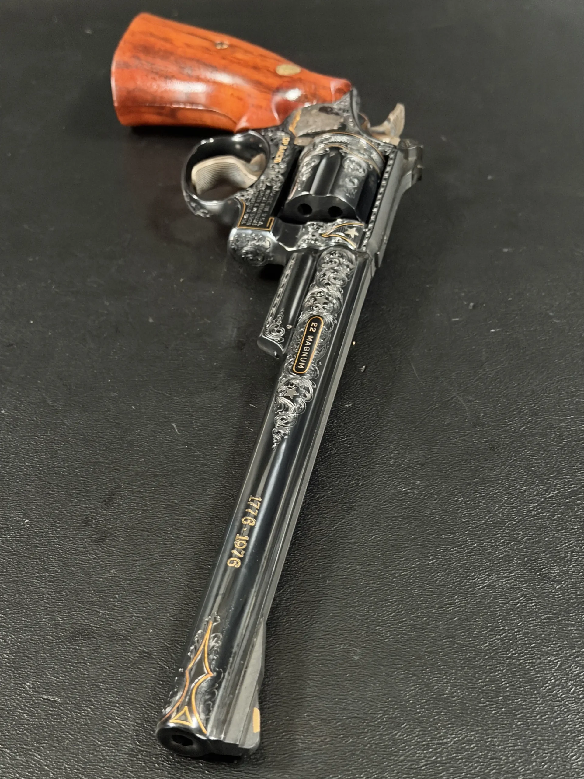 S&W Model 53 Engraved Revolver Luxury Firearm Display