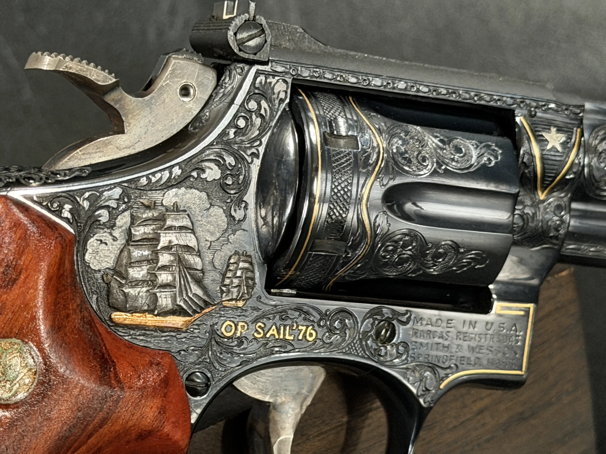 S&W Model 53 Engraved Revolver Original Artwork Included