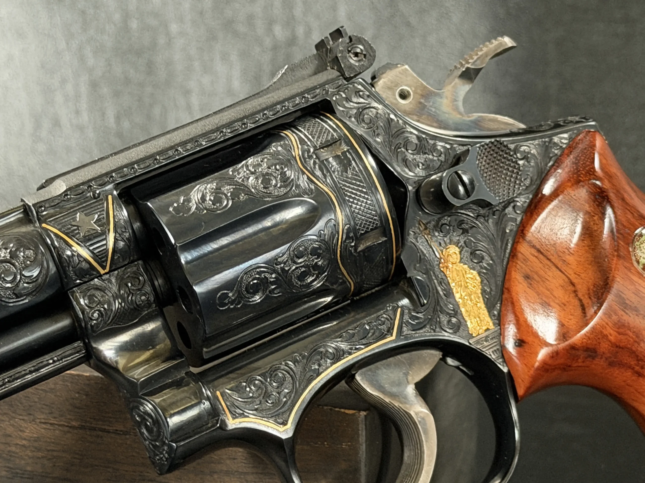 Smith Wesson Model 53 Engraved Bicentennial Revolver 22 Jet