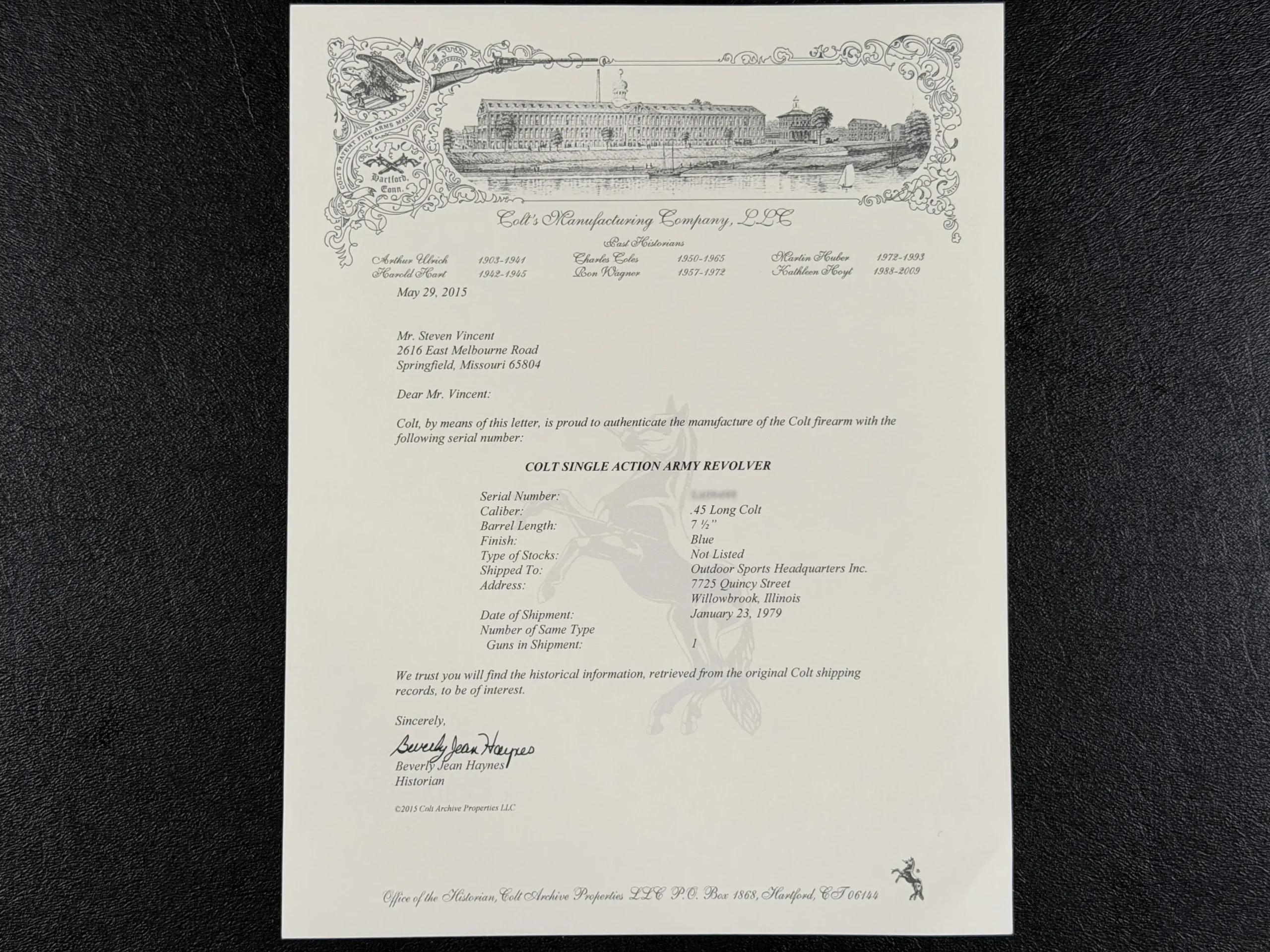 Alvin White Engraved Colt Single Action Army Autry Museum Revolver