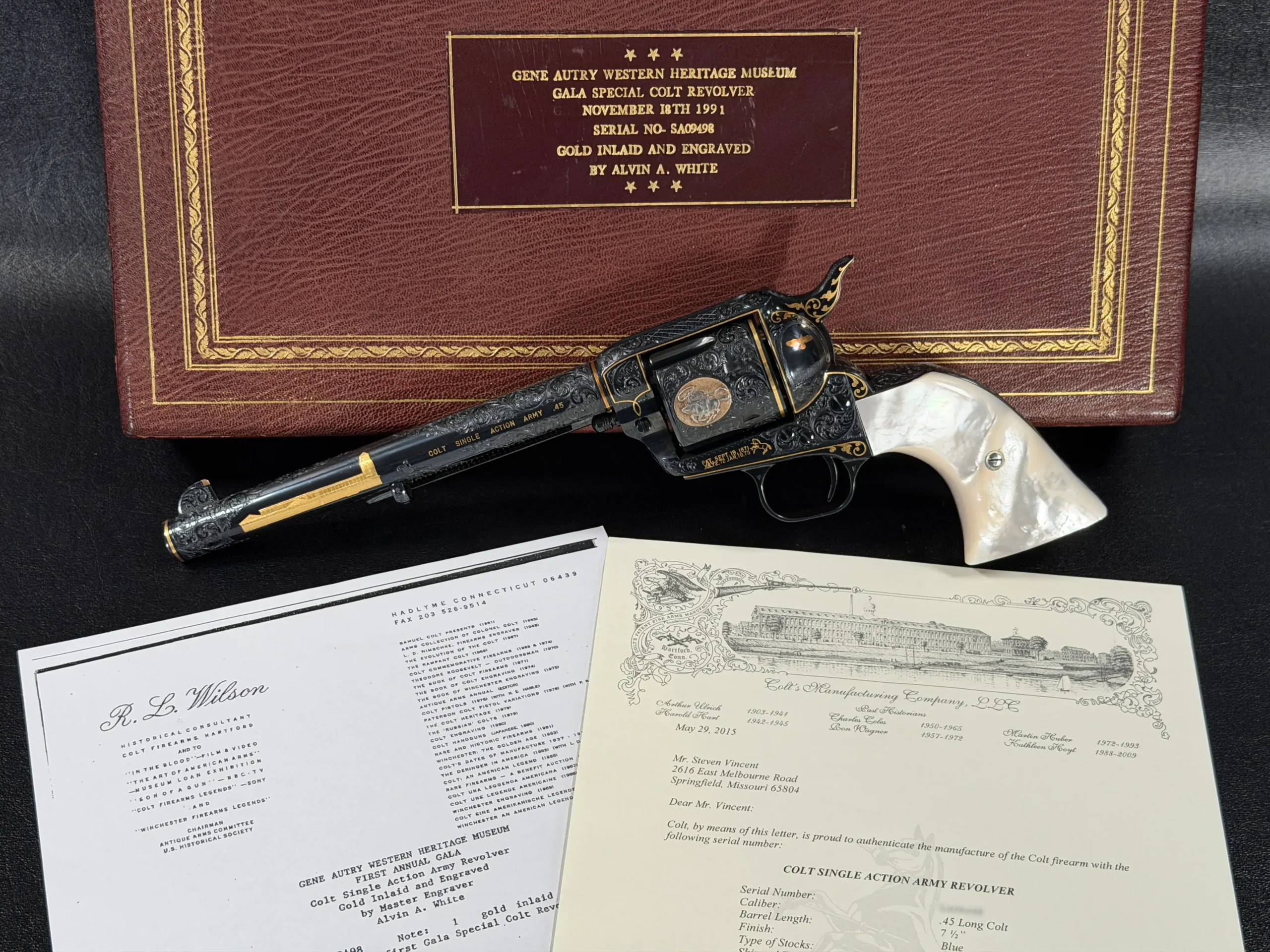 Autry Museum Gala Special Colt SAA Engraved by Alvin White