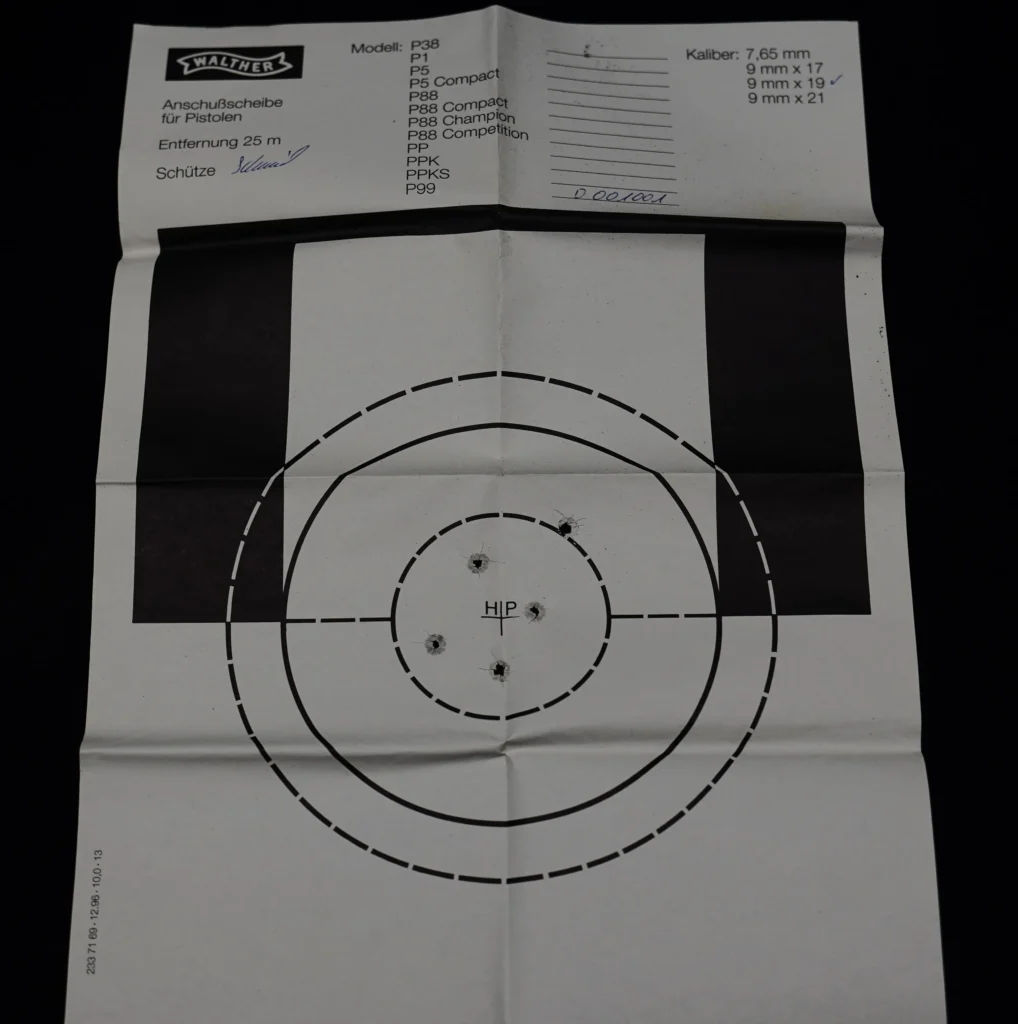 Walther P99 First Ever Production Model Target