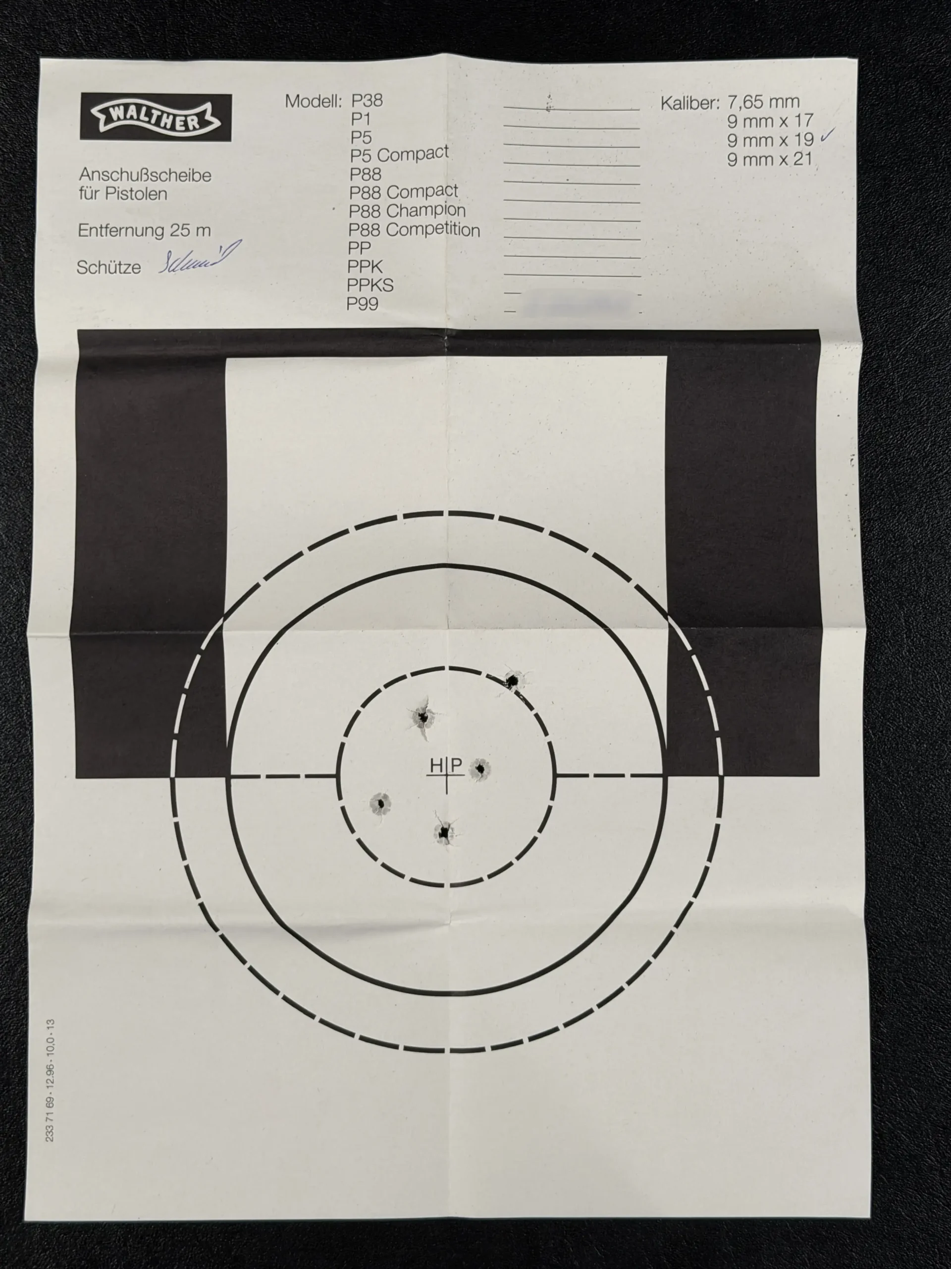 Walther P99 first production pistol