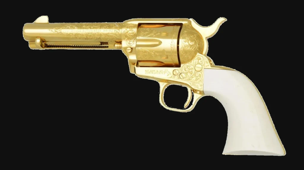 COLT THIRD GEN FACTORY ENGRAVED & GOLD PLATED Single Action Amy SN-S07377A