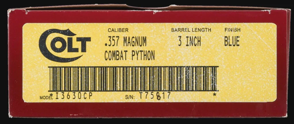 Colt Combat Python Mode DA Revolver Box SN-T75817