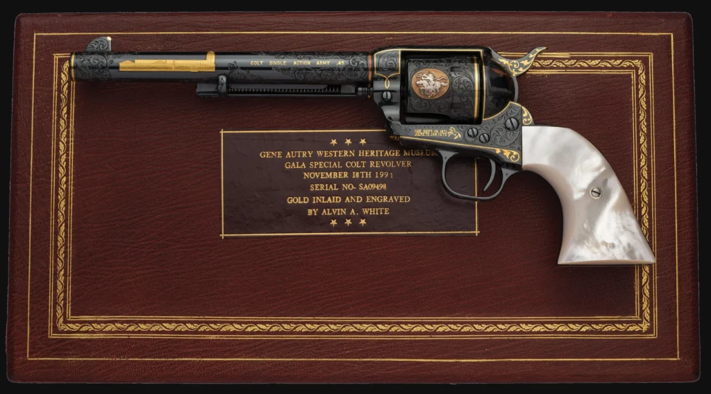 A White Engraved Inaugural Autry Museum Gala Colt SAA Revolver SN-SA09498