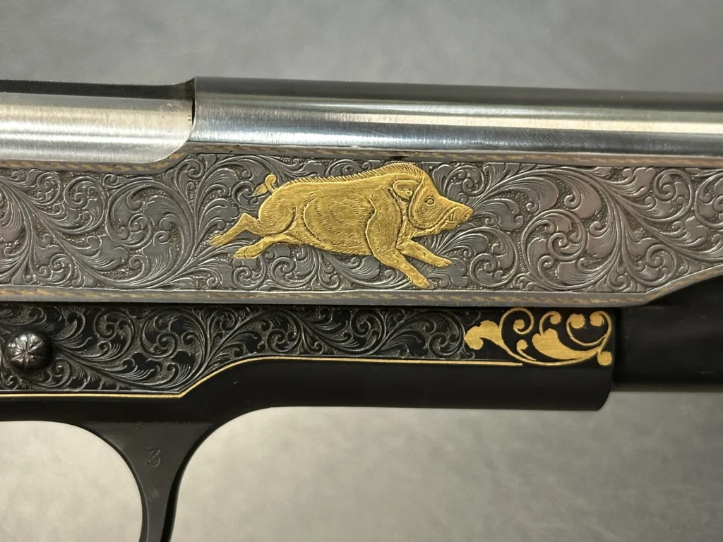 colt govt gold inlaid wild boar