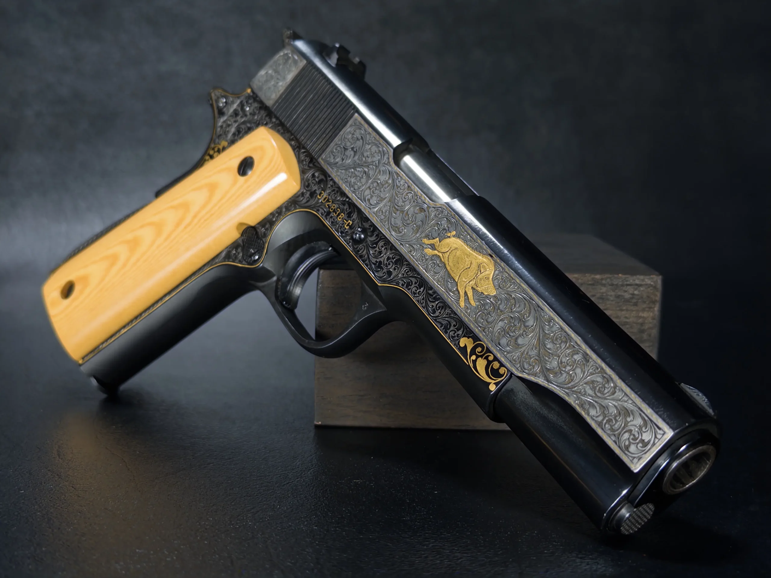 luxury engraved colt government model by ray viramontez