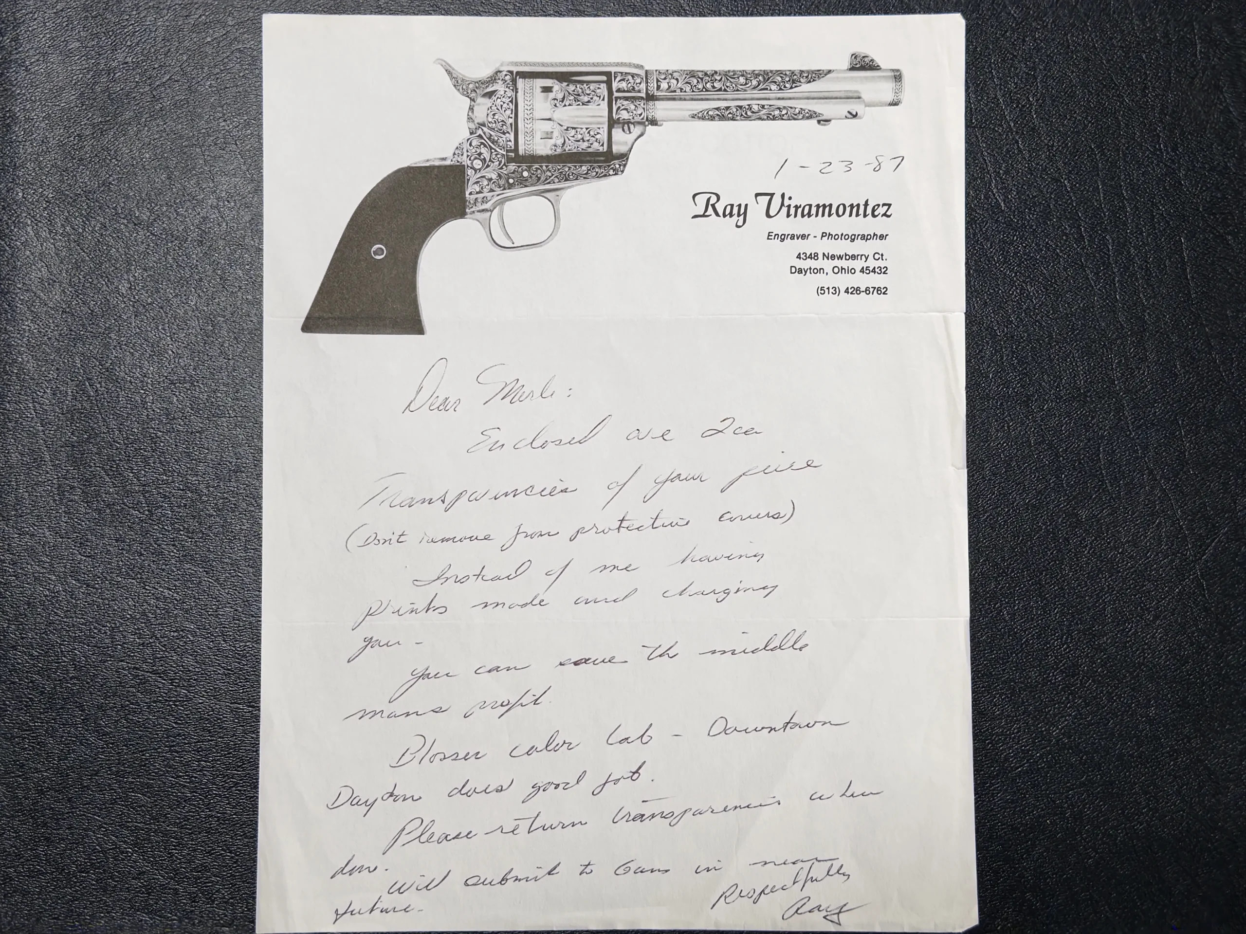 ray viramontez custom engraved 1911 government model