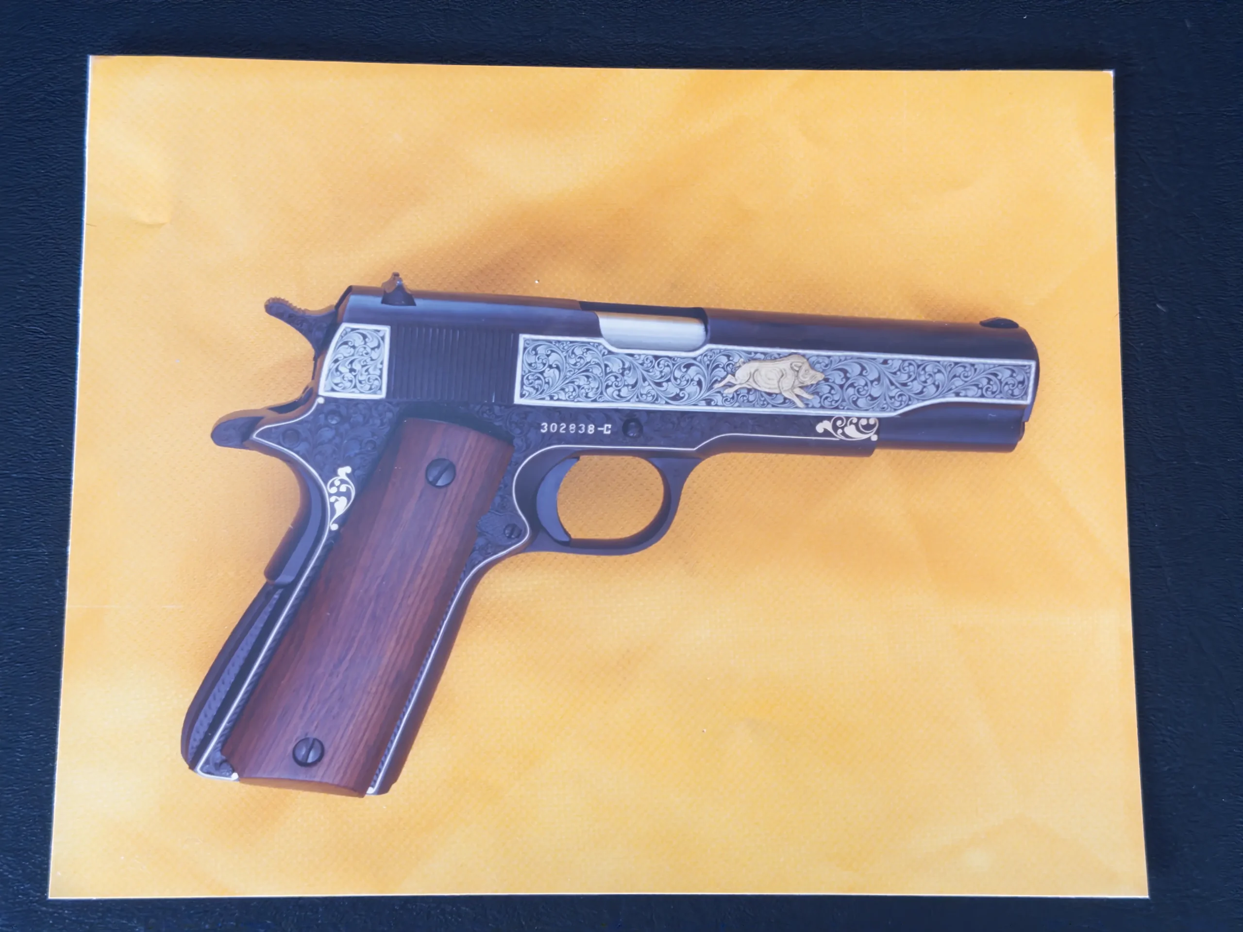 ray viramontez signature engraved colt government pistol