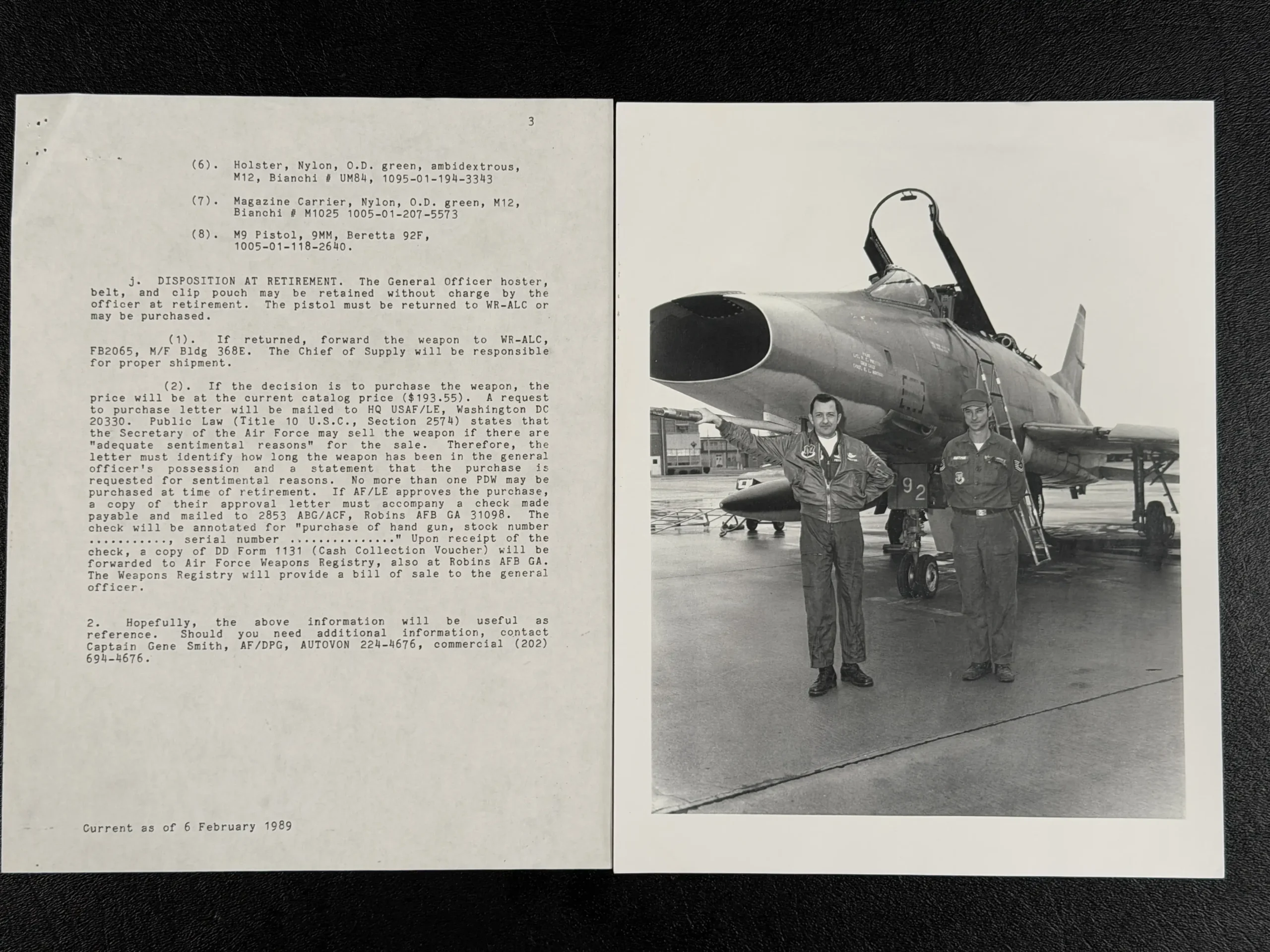 Robert E Preston General Officer Beretta M9 P