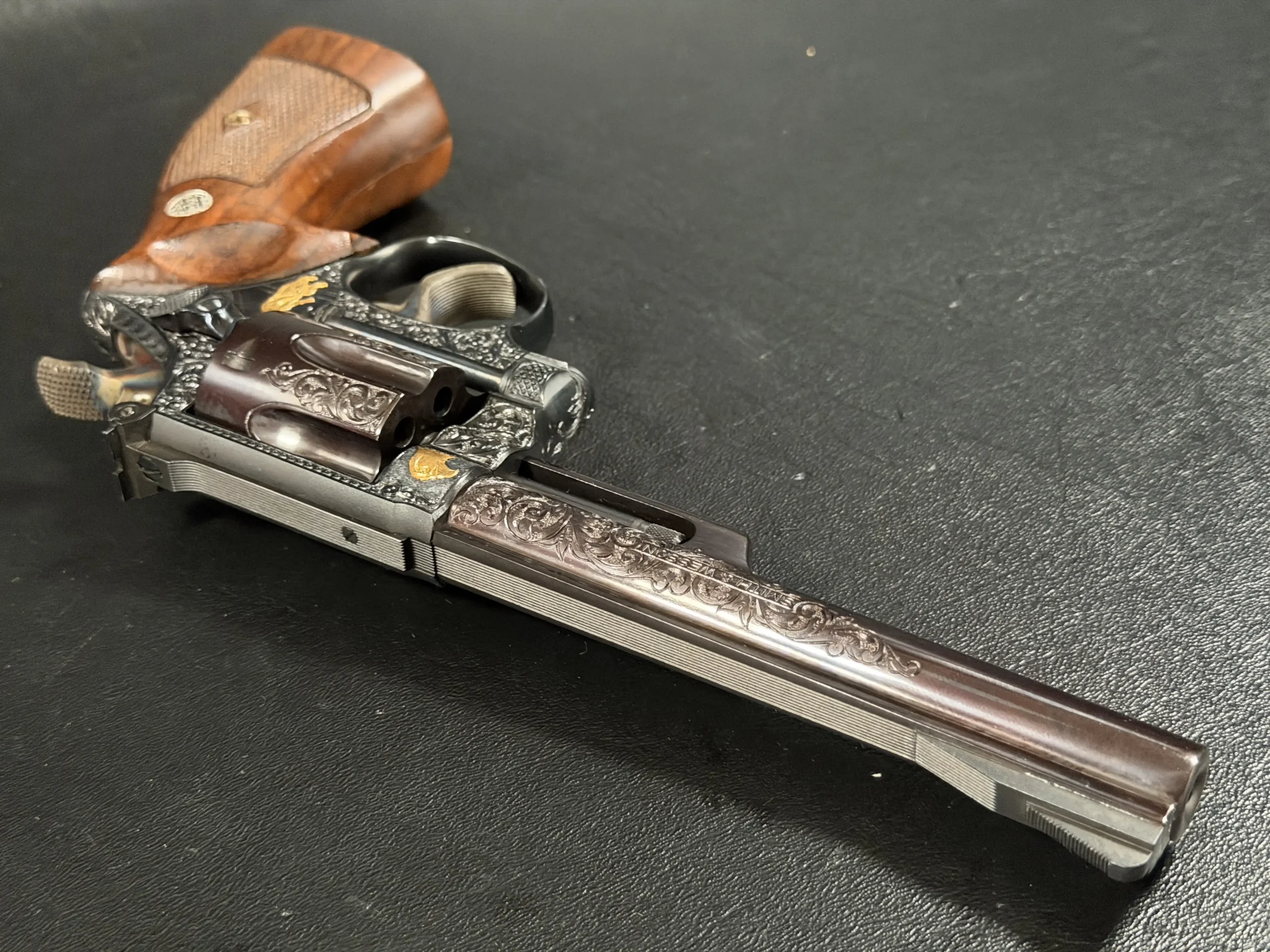 S W 53 Engraved Revolver Vintage Box Blue Finish