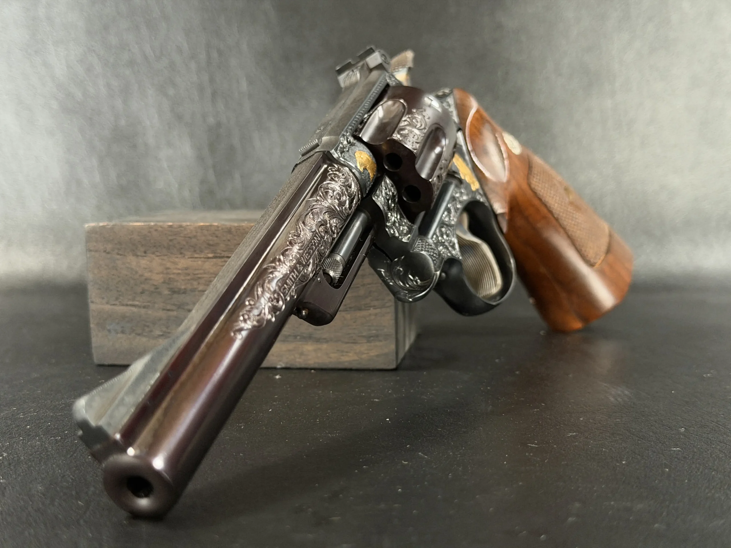Smith Wesson 53 Engraved Revolver 6 Inch Barrel