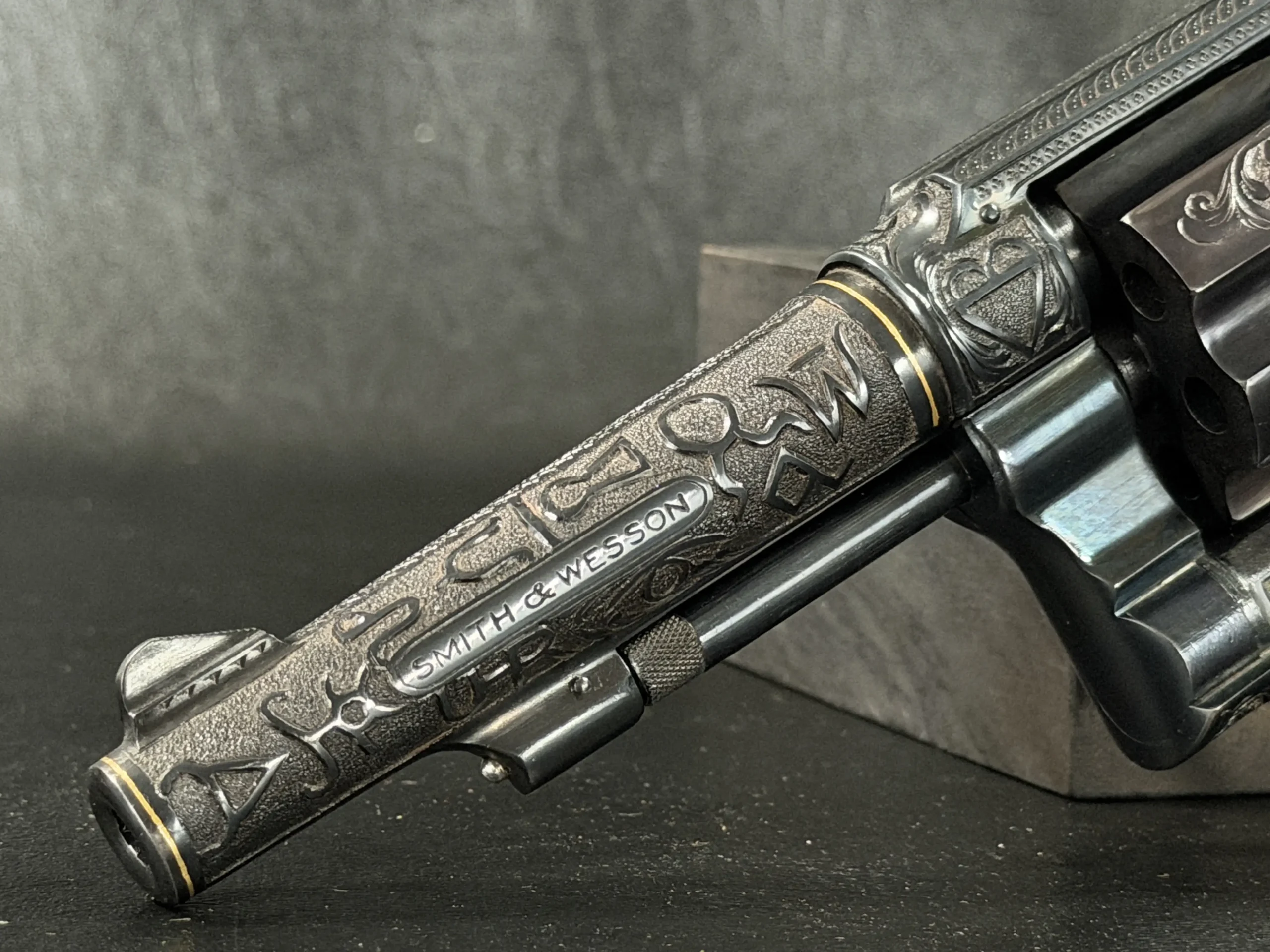 Smith Wesson K frame 22LR engraved postal service revolver