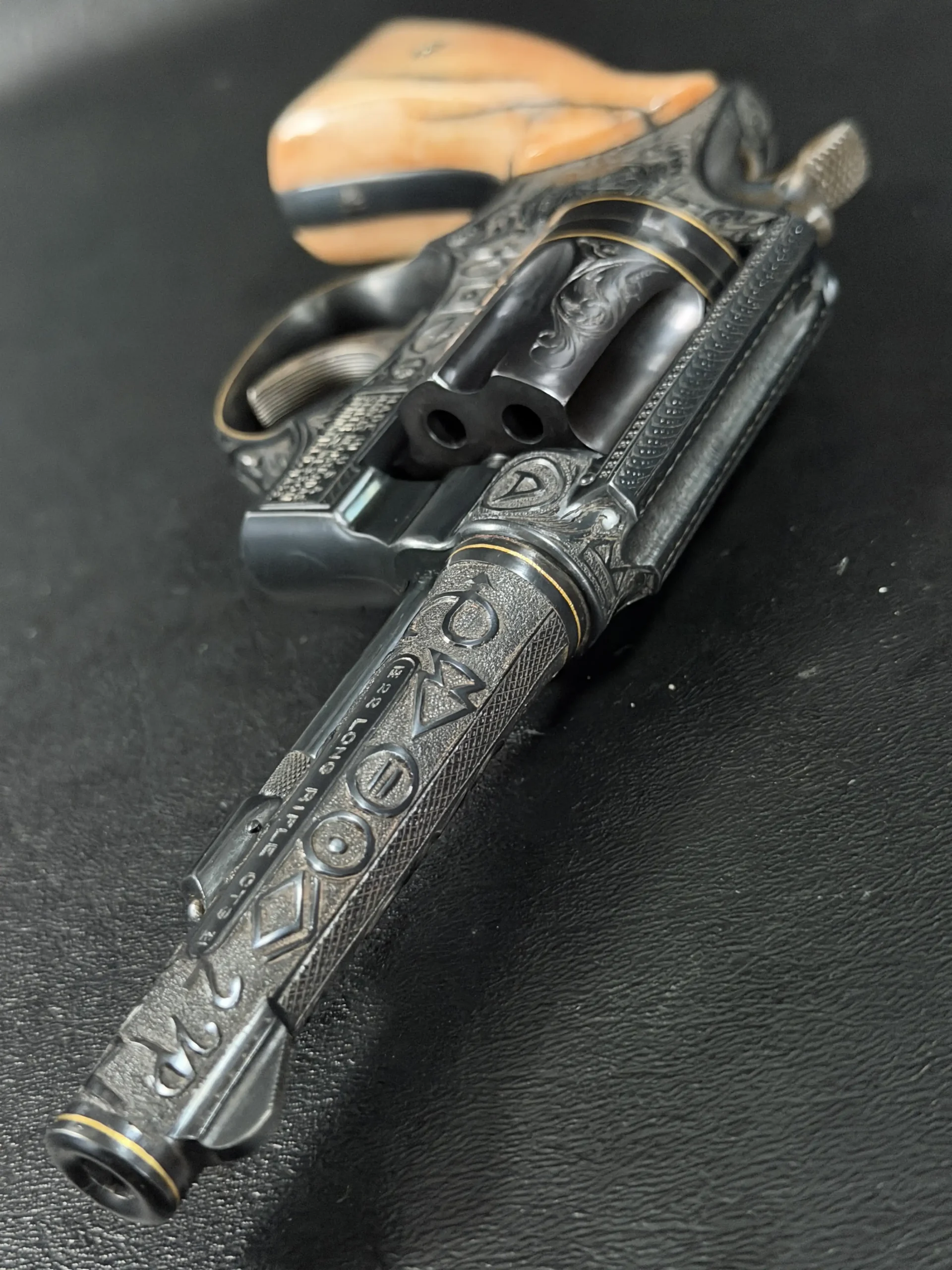 US Post Office Smith Wesson K frame 22 engraved revolver