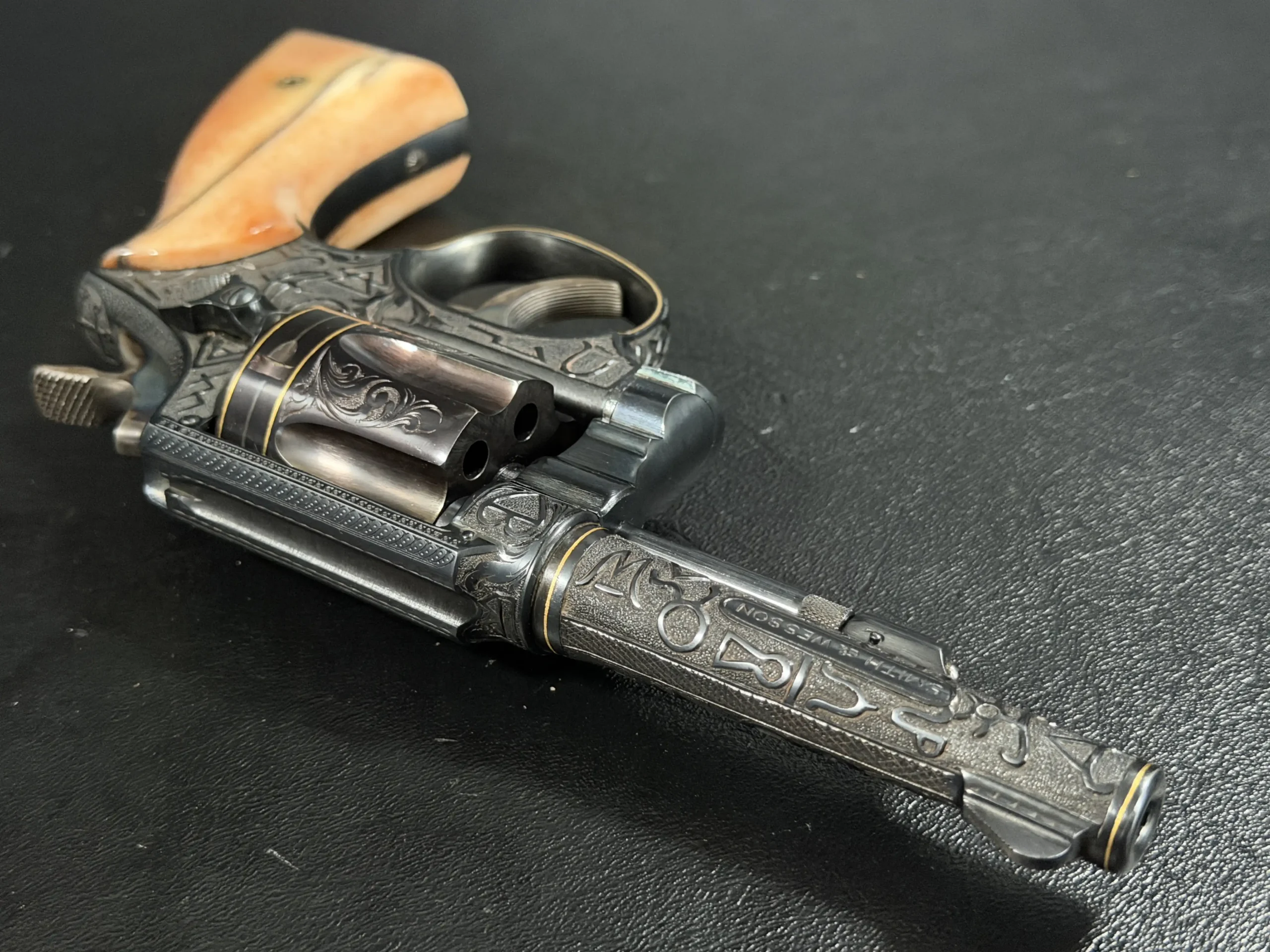 USPS contract Smith Wesson 22 revolver custom engraved