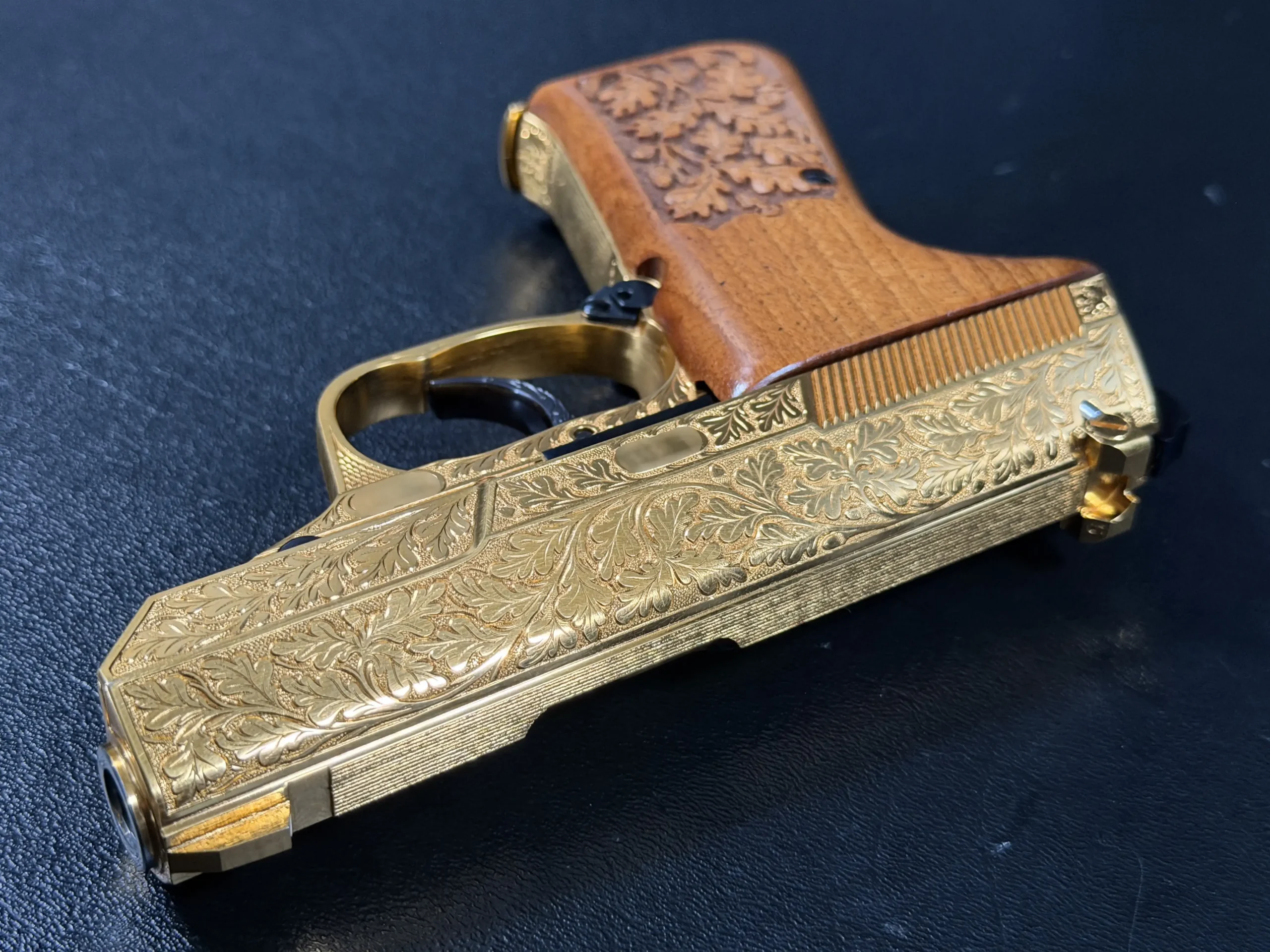 Walther P5C Engraved Muzzle Detail