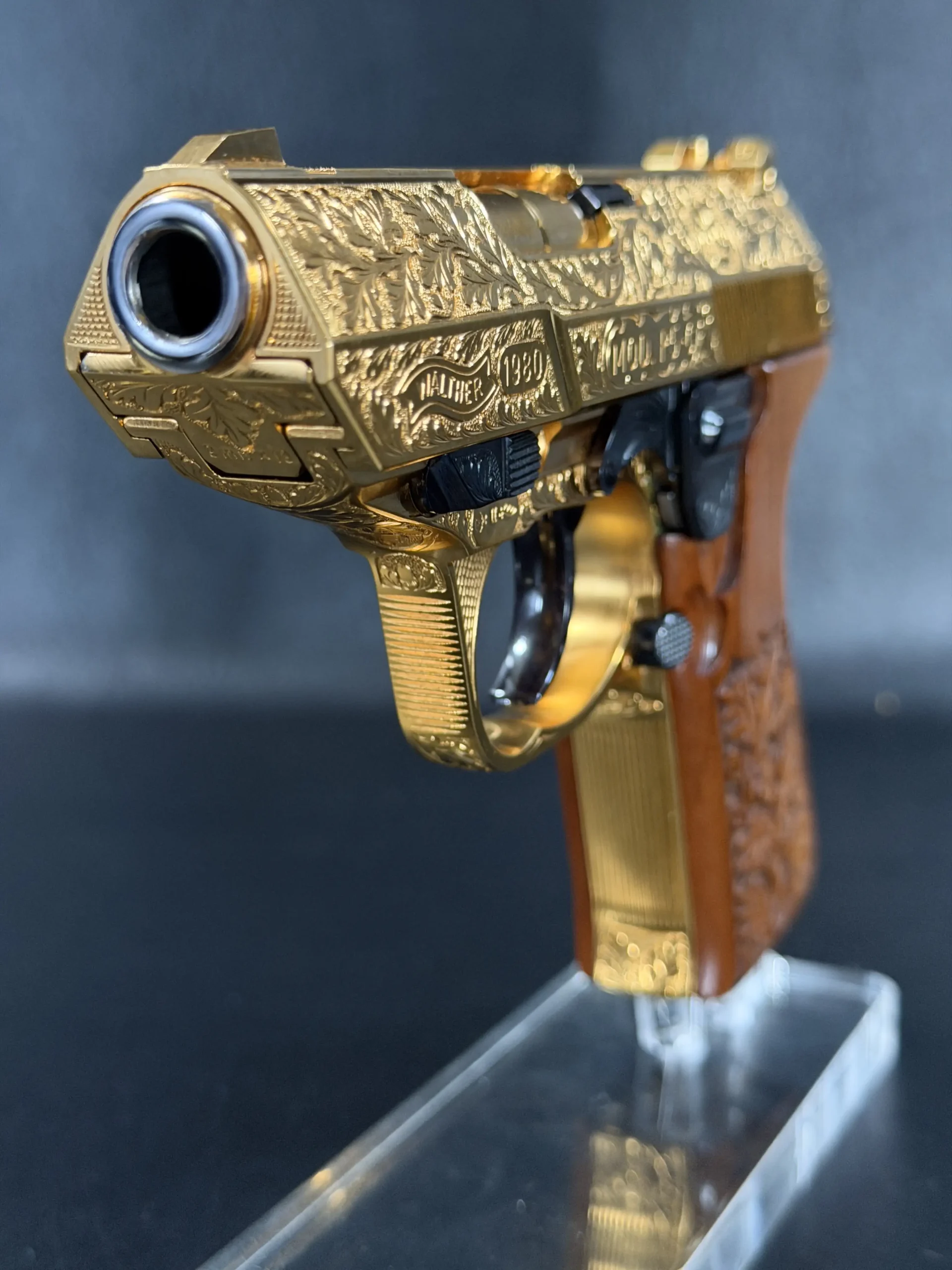 Walther P5C Gold Engraved Compact Pistol