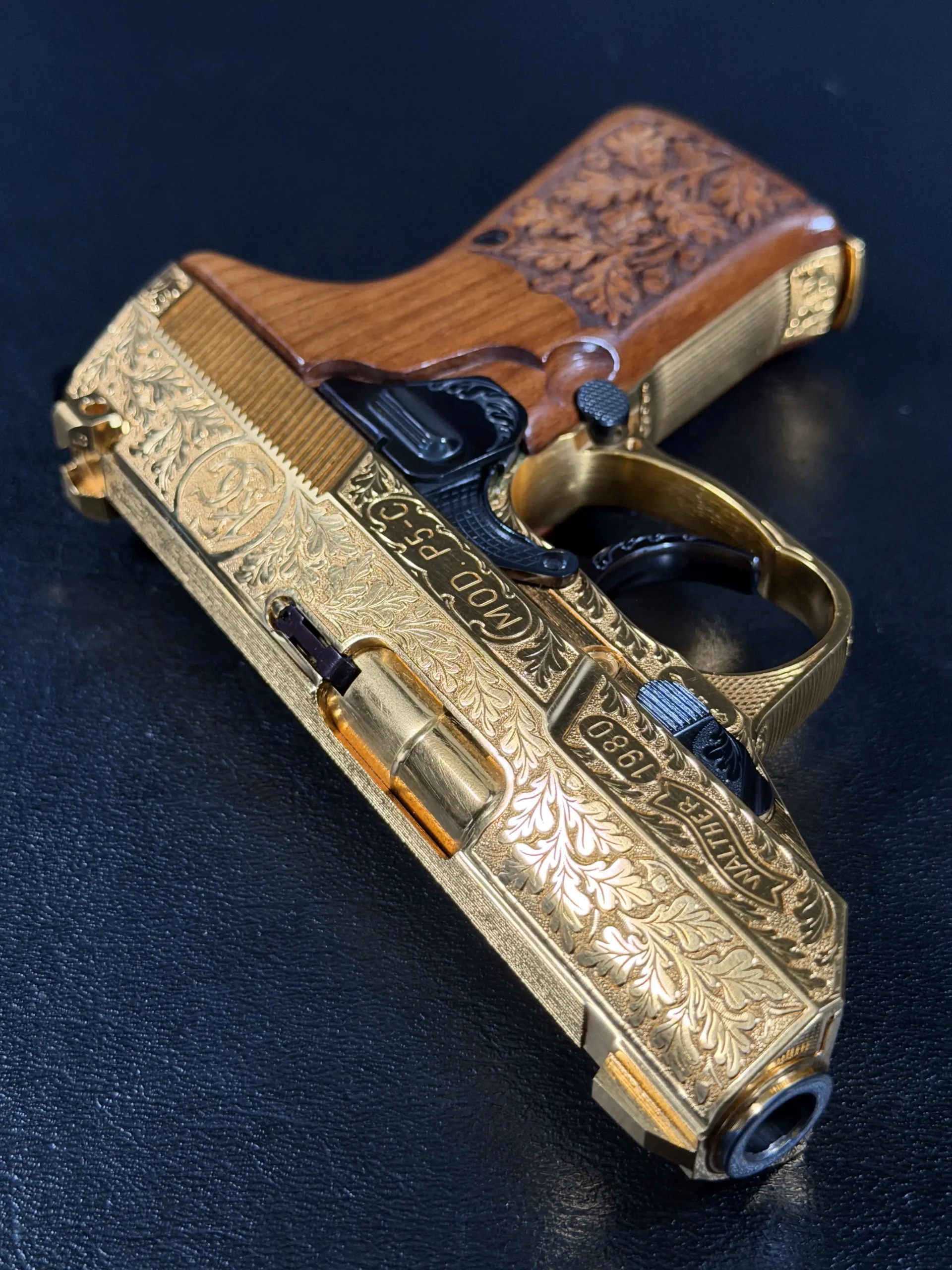Walther P5C Master Engraved Gold Finish