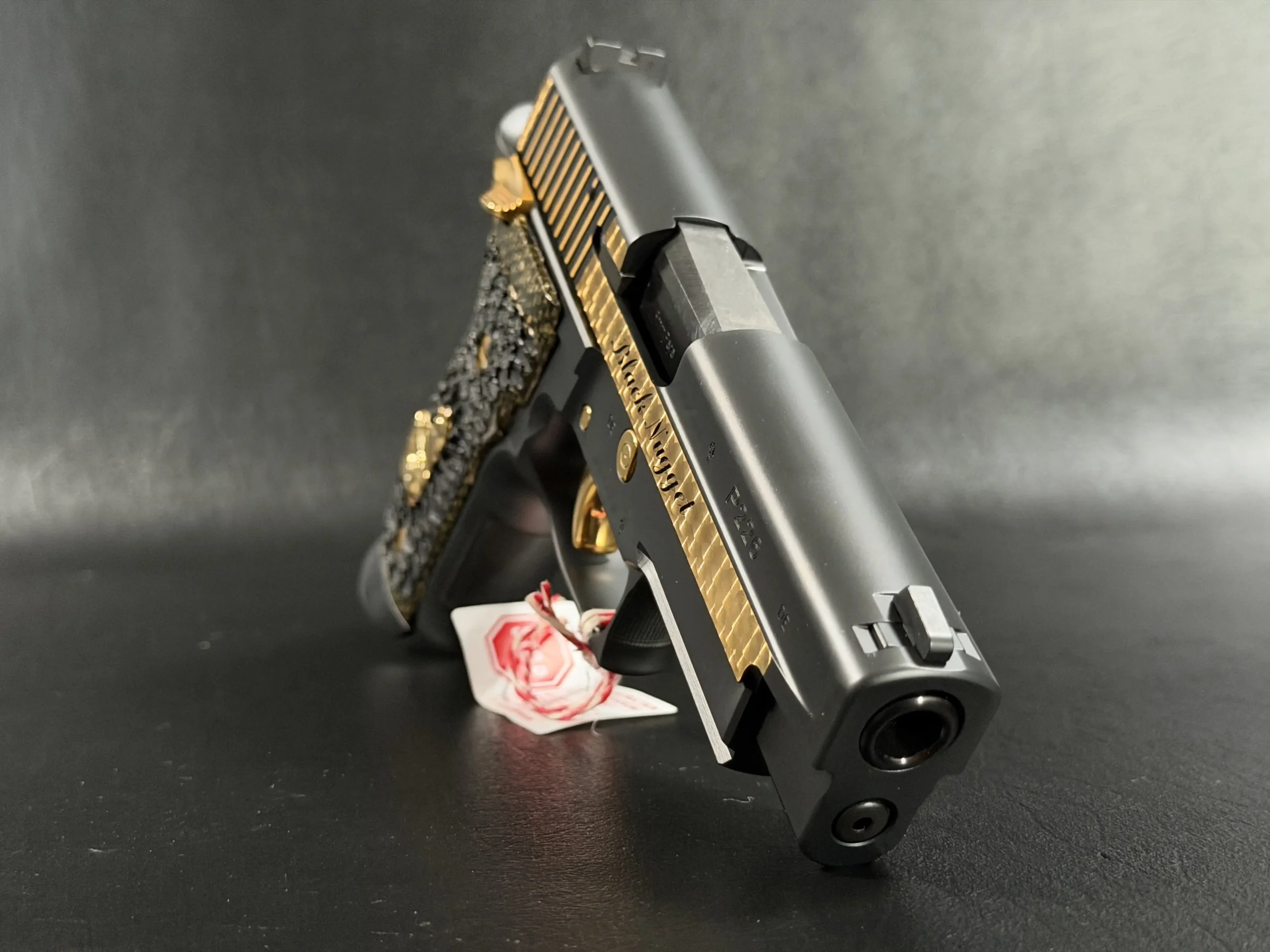 SIG P226 X Five Black Nugget Slide Engraving