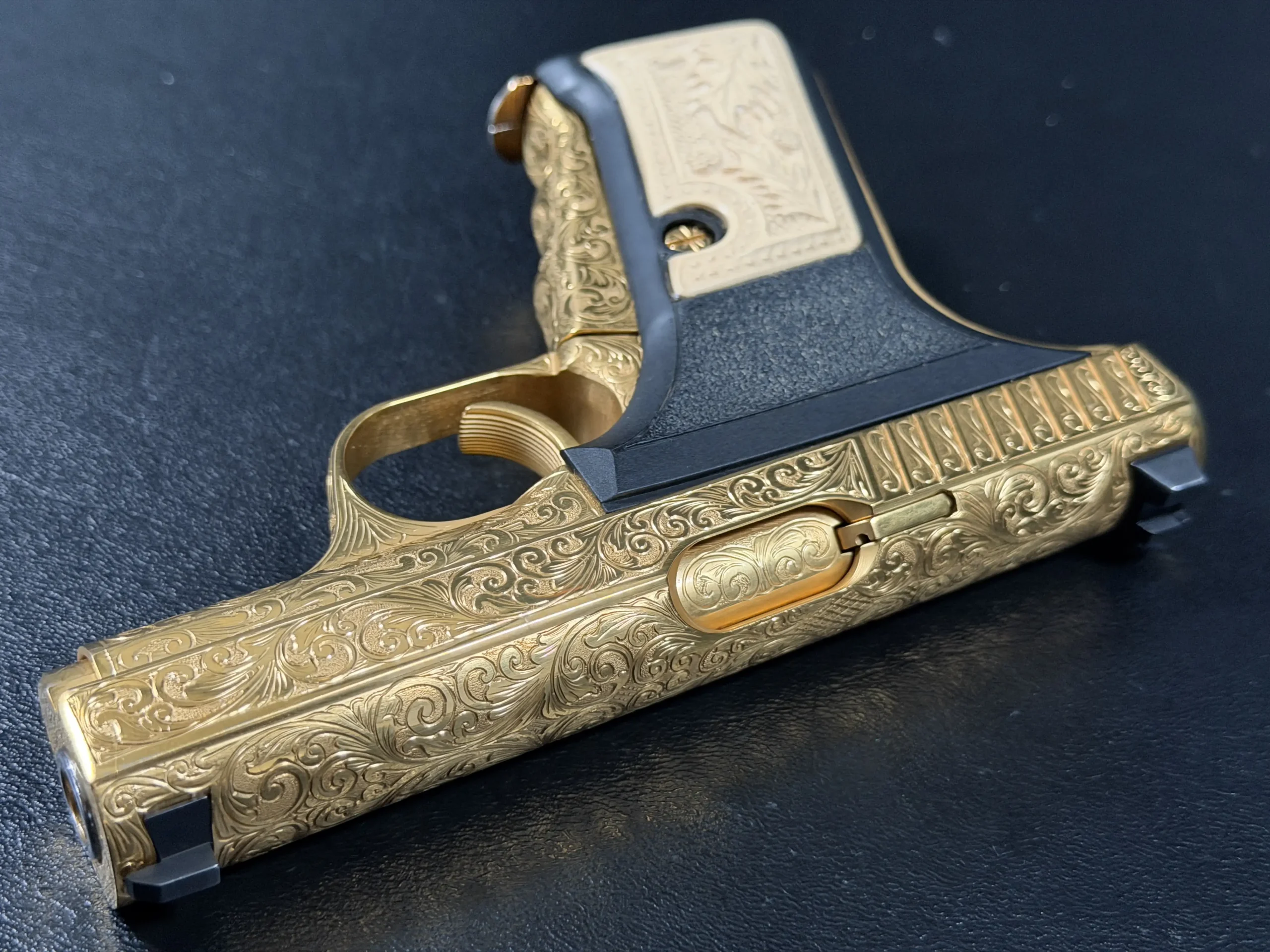 Engraved HK P7 Trigger Guard Detail