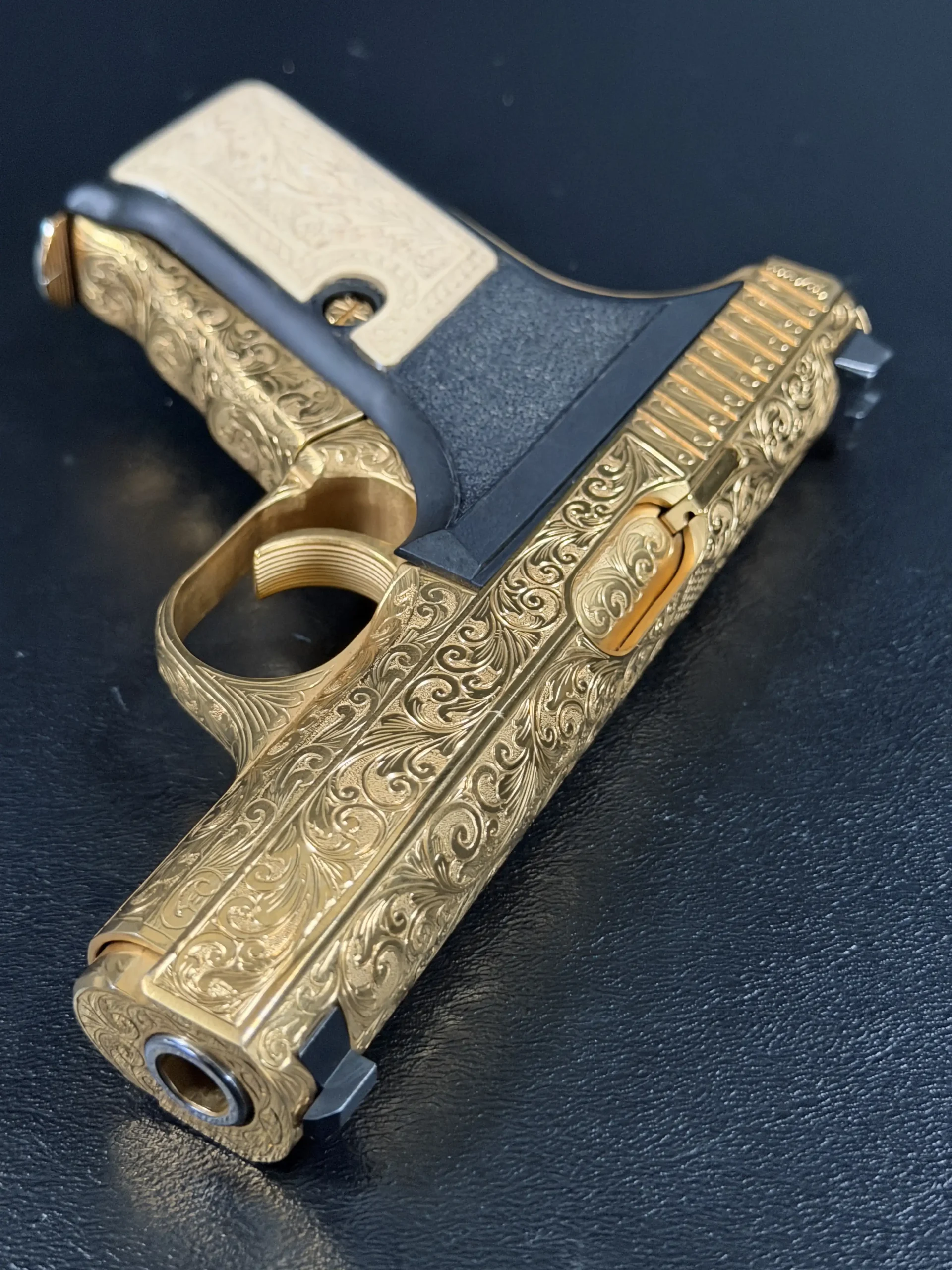 Gold HK P7 Magazine Engraved