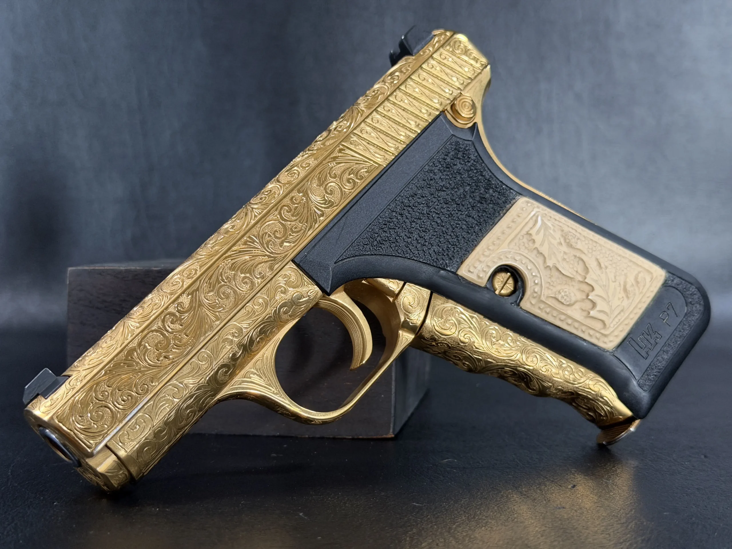 Heckler Koch P7 Gold Engraved Pistol