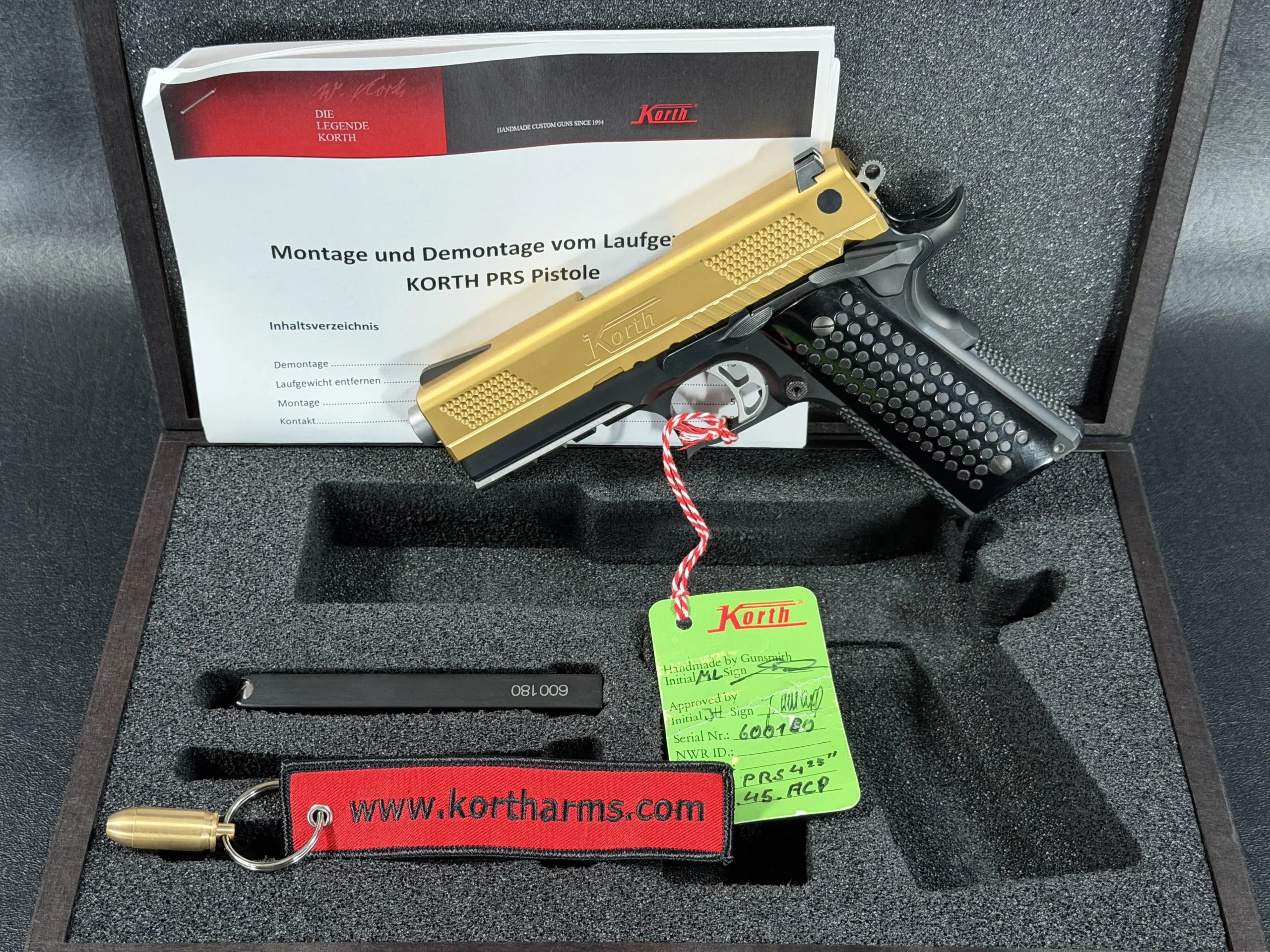 Korth PRS 4.25 Inch Gold and Black