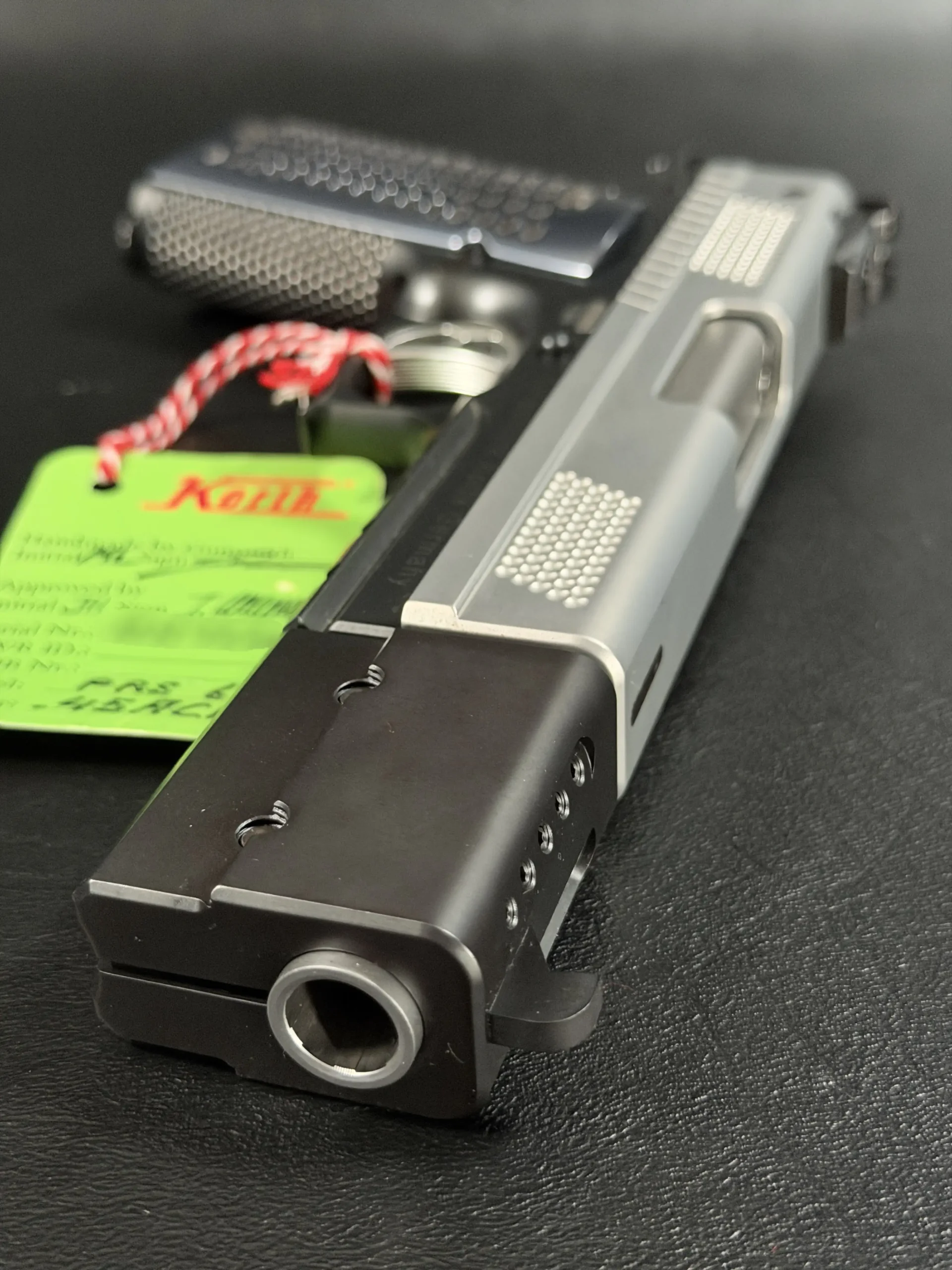 Korth PRS stainless black front muzzle view