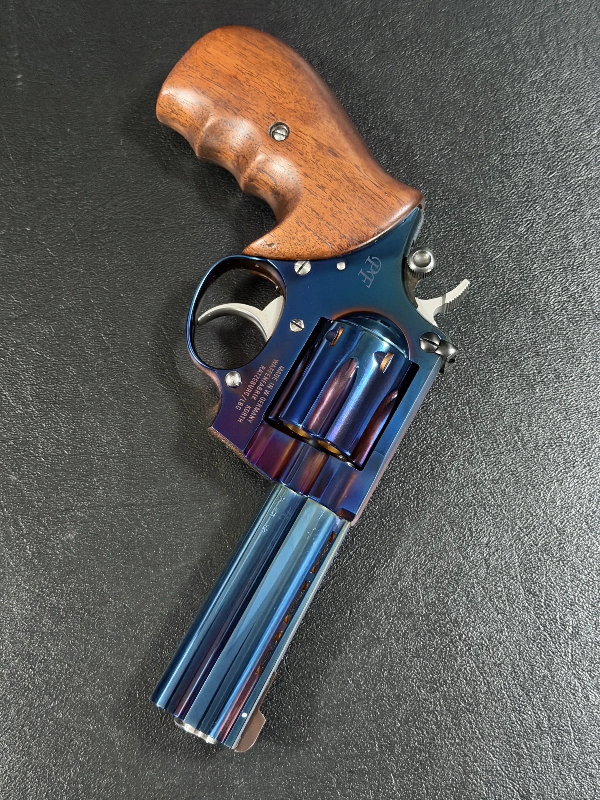 Korth revolver Blue Plasma finish