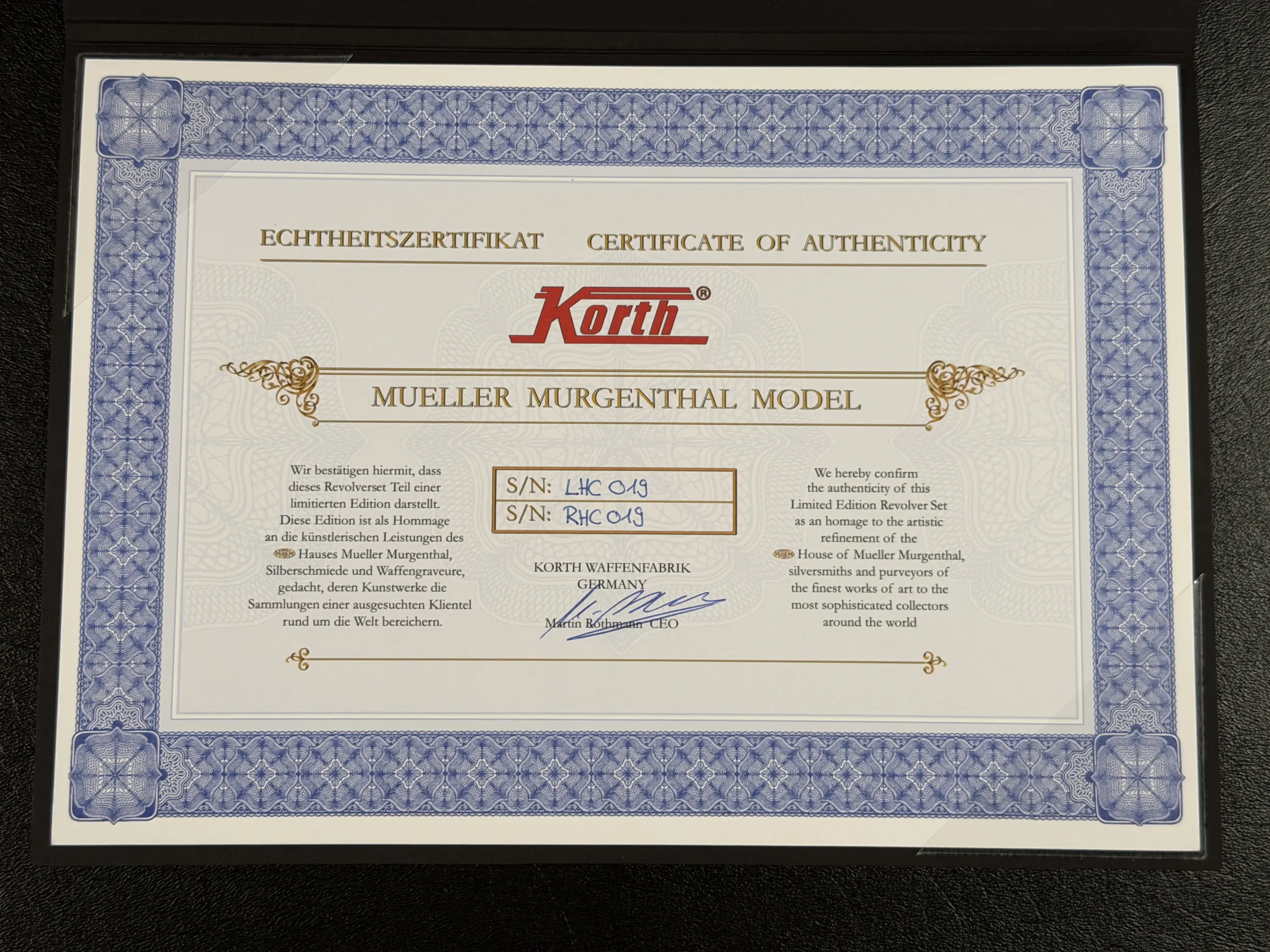 Limited Edition Korth Art Model