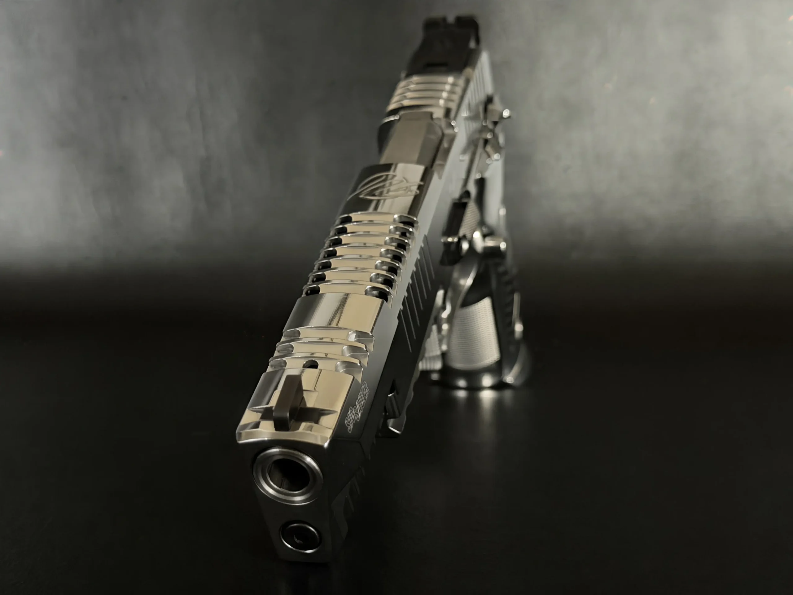sig p226 chrome carbon skeleton slide