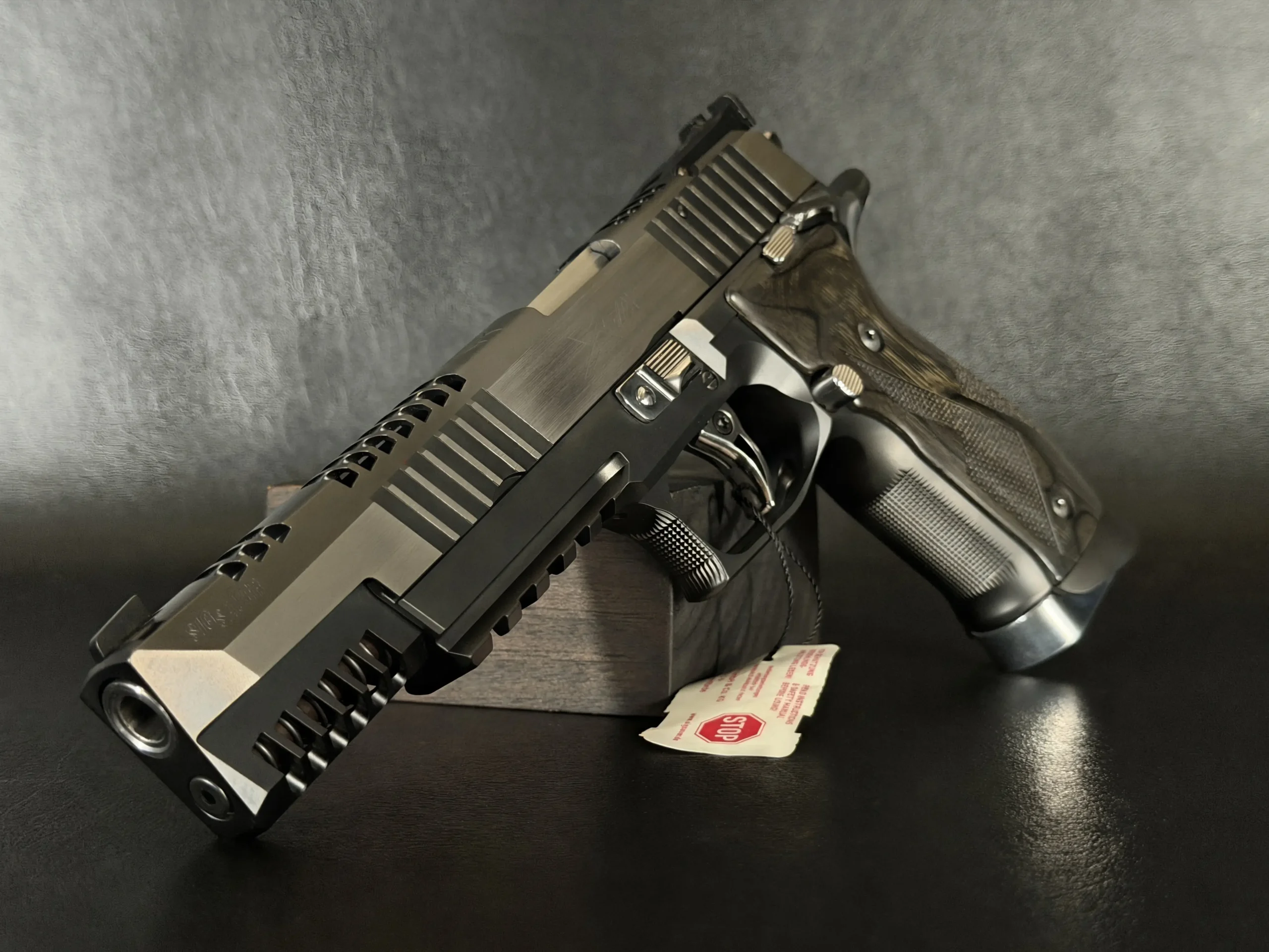 sig p226 x six black and white skeleton