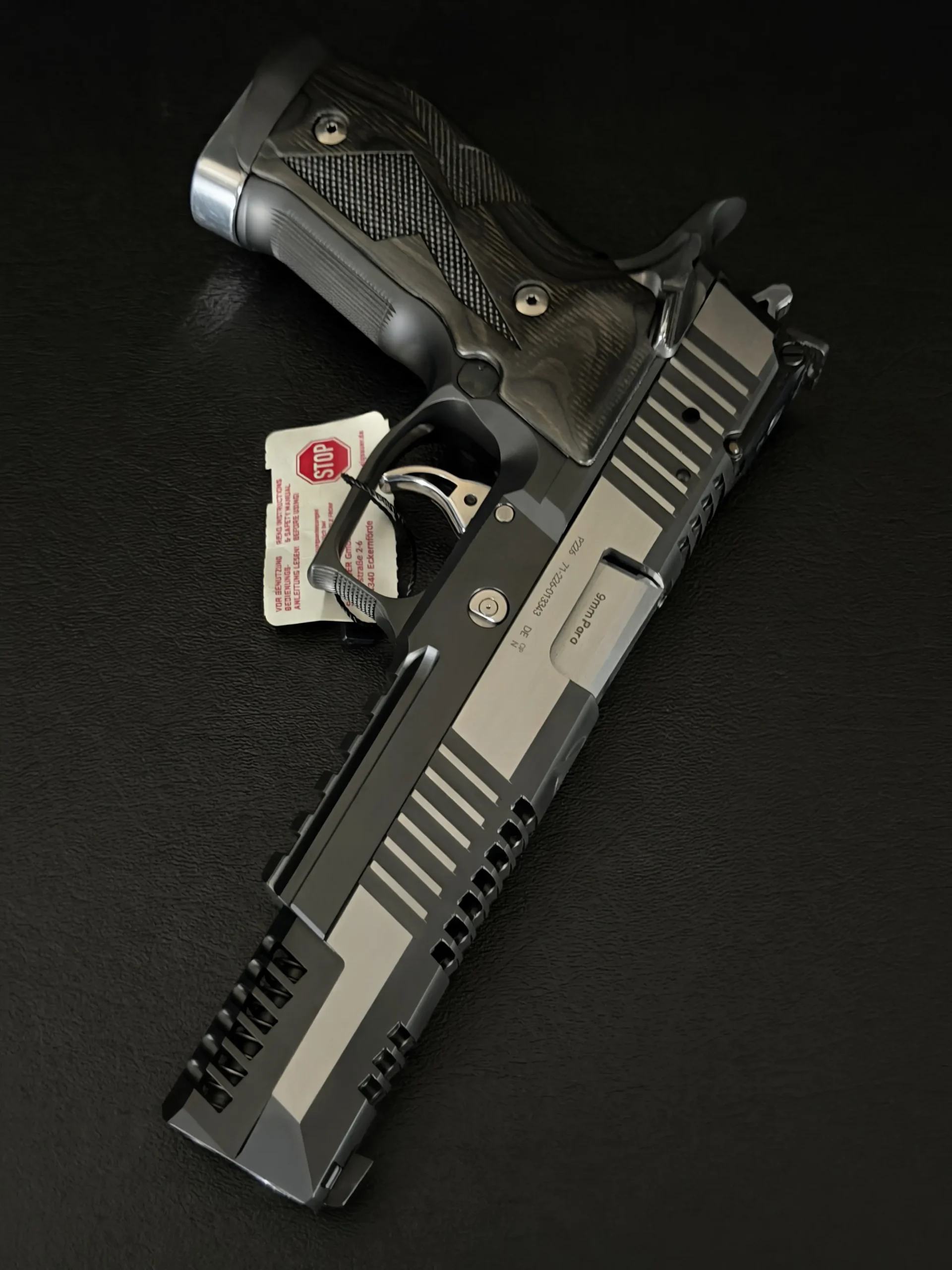 sig sauer p226 black and silver skeleton