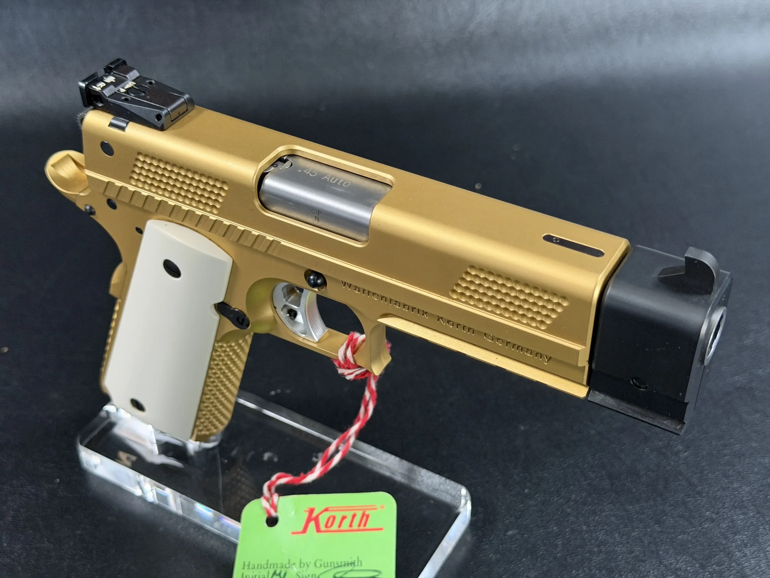 Gold Korth PRS Black Barrel Weight Detail