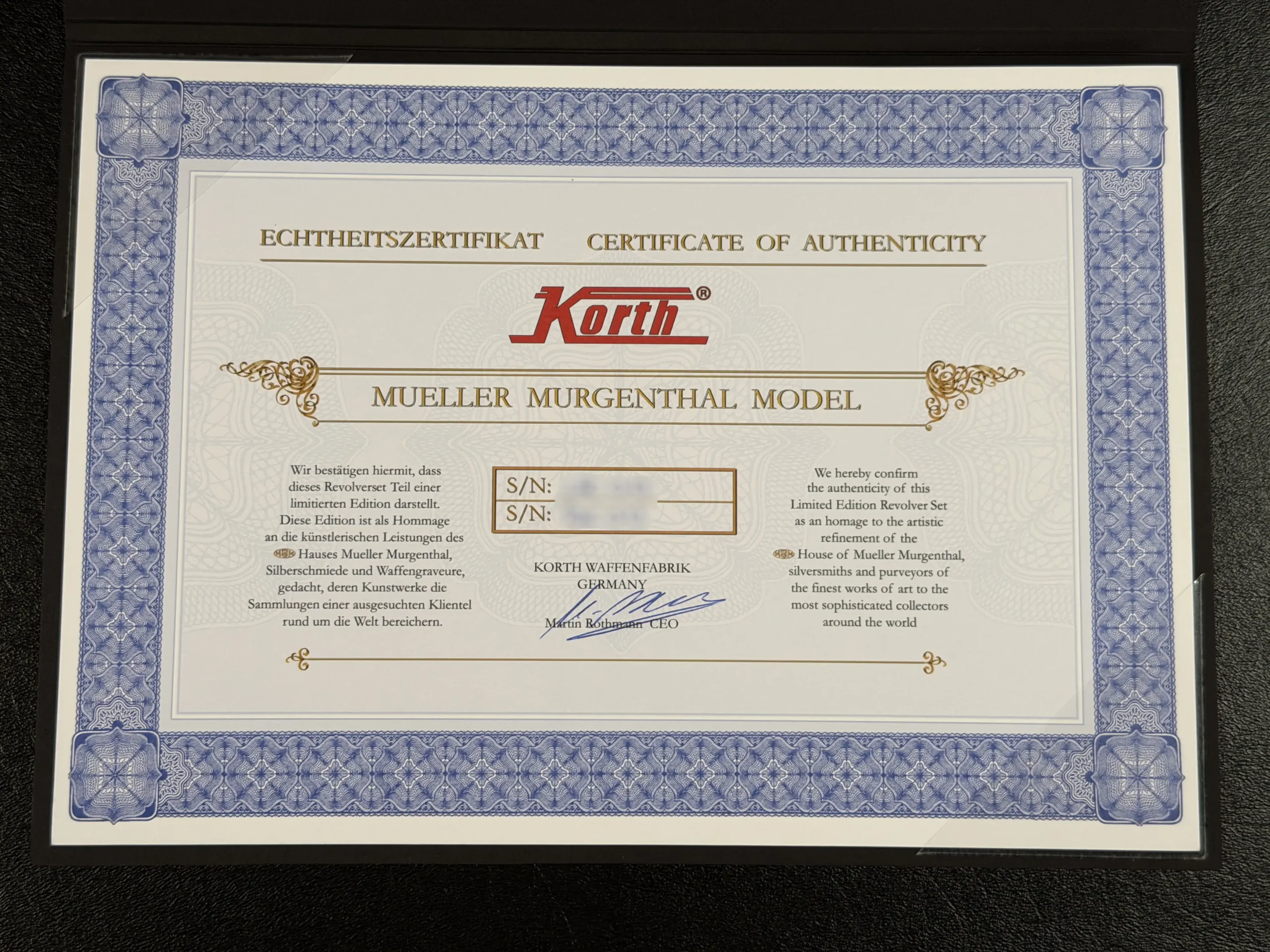 Limited Edition Korth Art Model